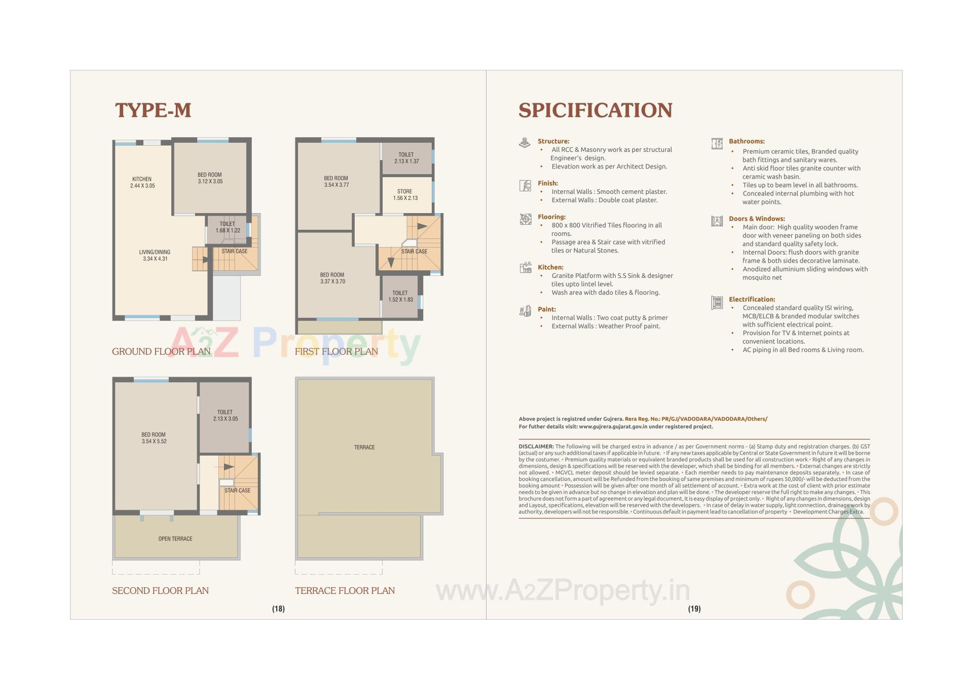 Layout of real estate project Rhythm Bunglows located at Tarsali, Vadodara, Gujarat