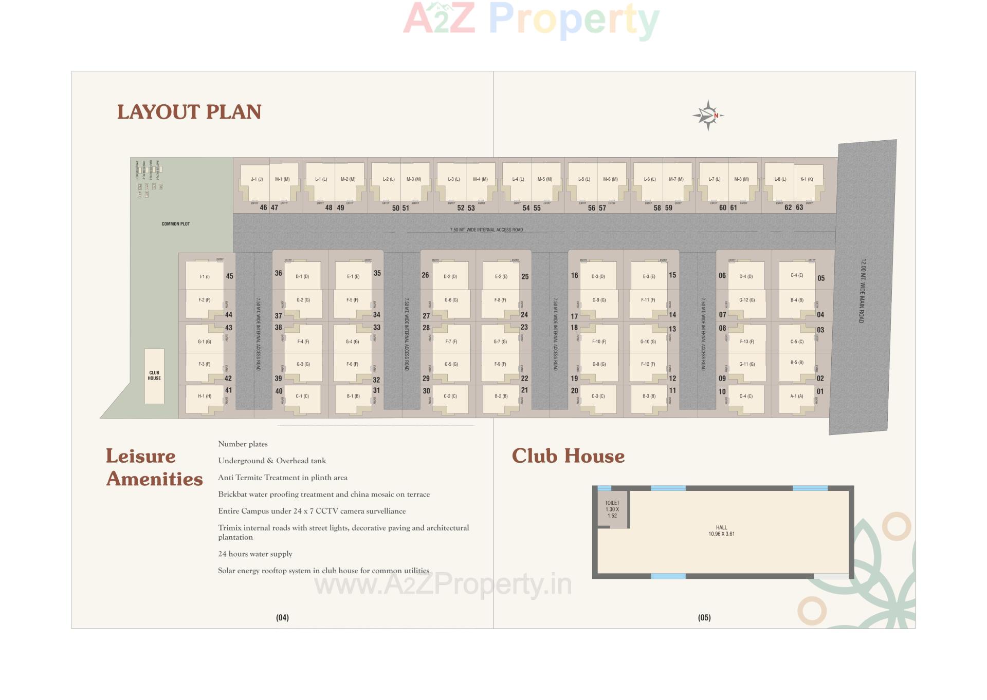 Layout of real estate project Rhythm Bunglows located at Tarsali, Vadodara, Gujarat