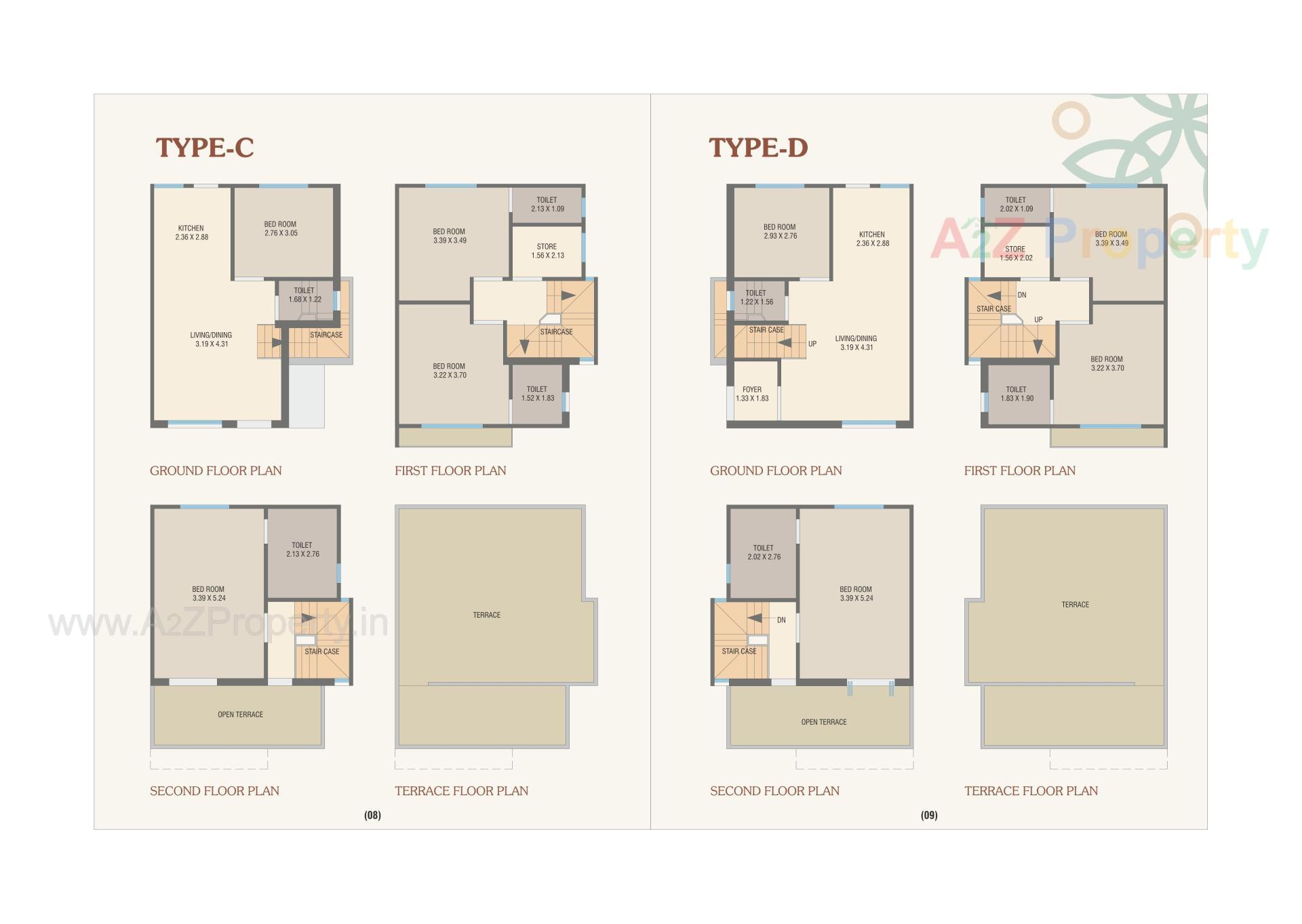 Layout of real estate project Rhythm Bunglows located at Tarsali, Vadodara, Gujarat