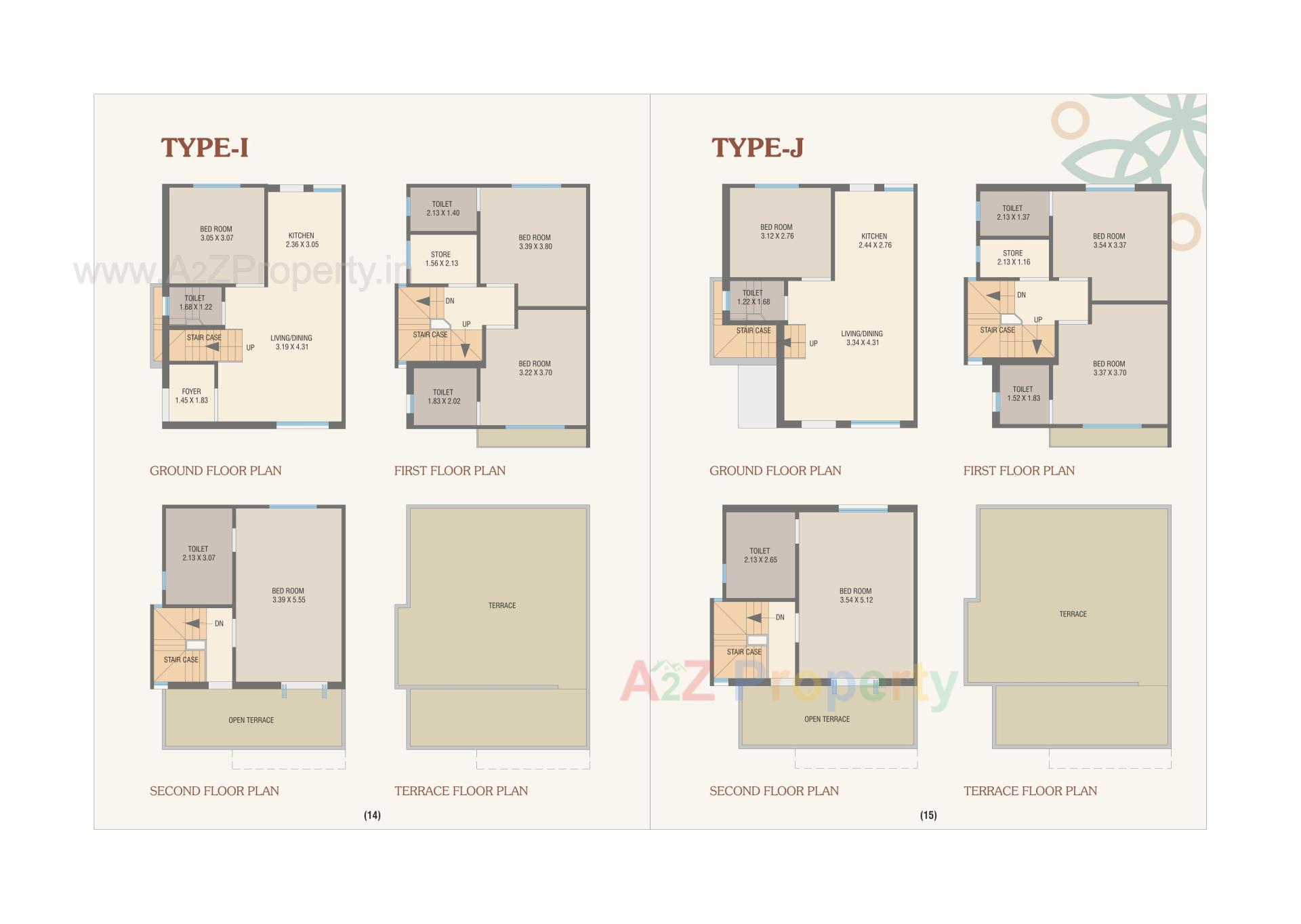 Layout of real estate project Rhythm Bunglows located at Tarsali, Vadodara, Gujarat