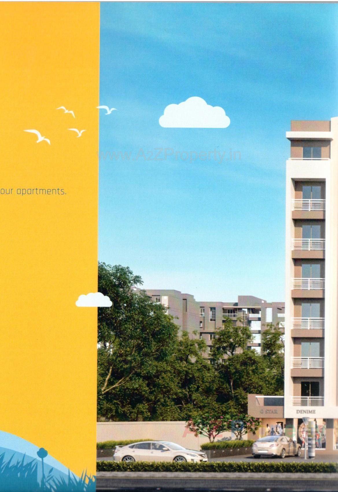 3D Elevation of real estate project Ria Enclave located at Makarpura, Vadodara, Gujarat