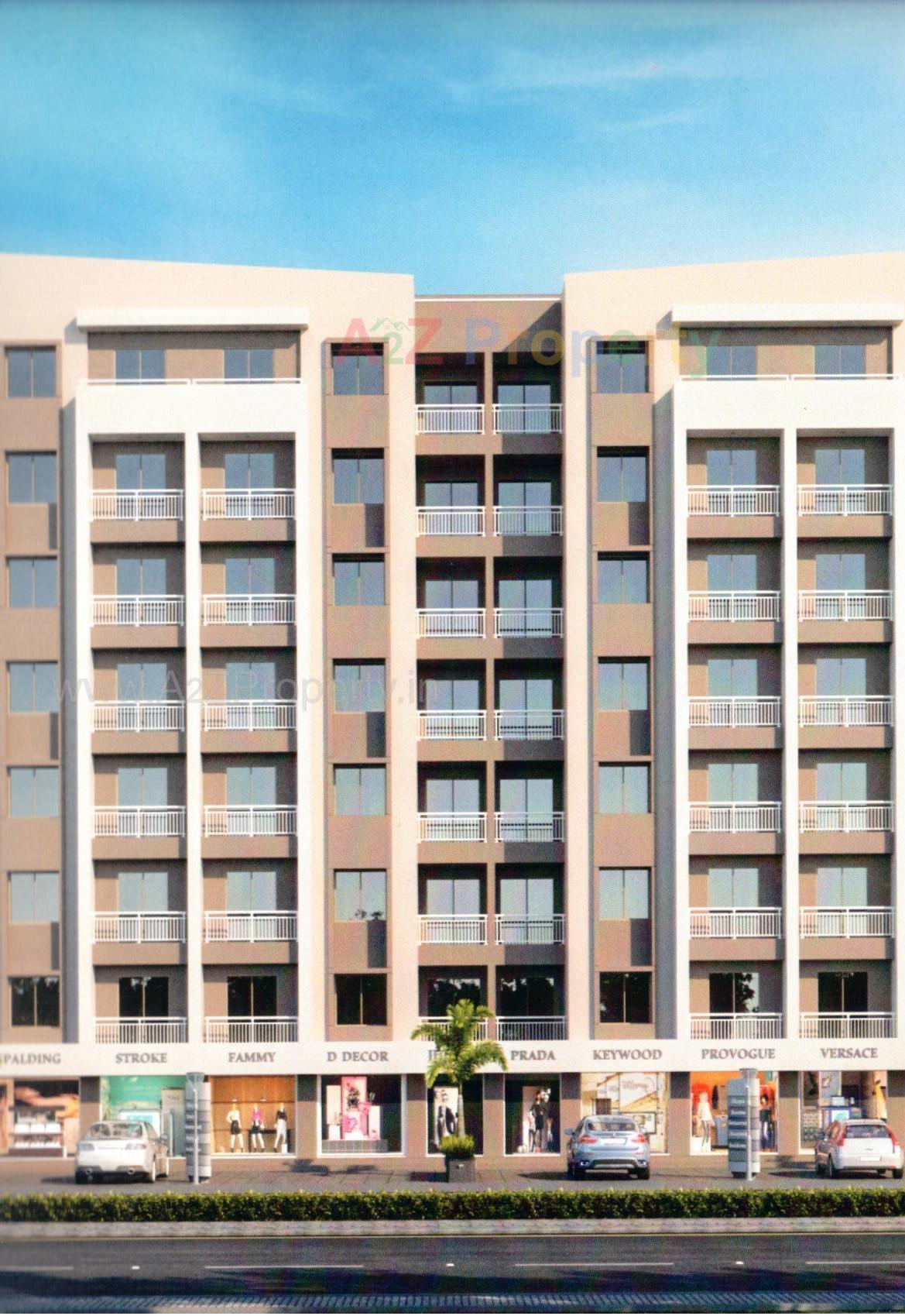 3D Elevation of real estate project Ria Enclave located at Makarpura, Vadodara, Gujarat