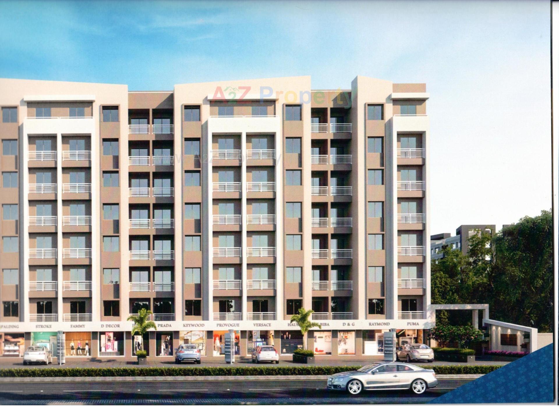 3D Elevation of real estate project Ria Enclave located at Makarpura, Vadodara, Gujarat