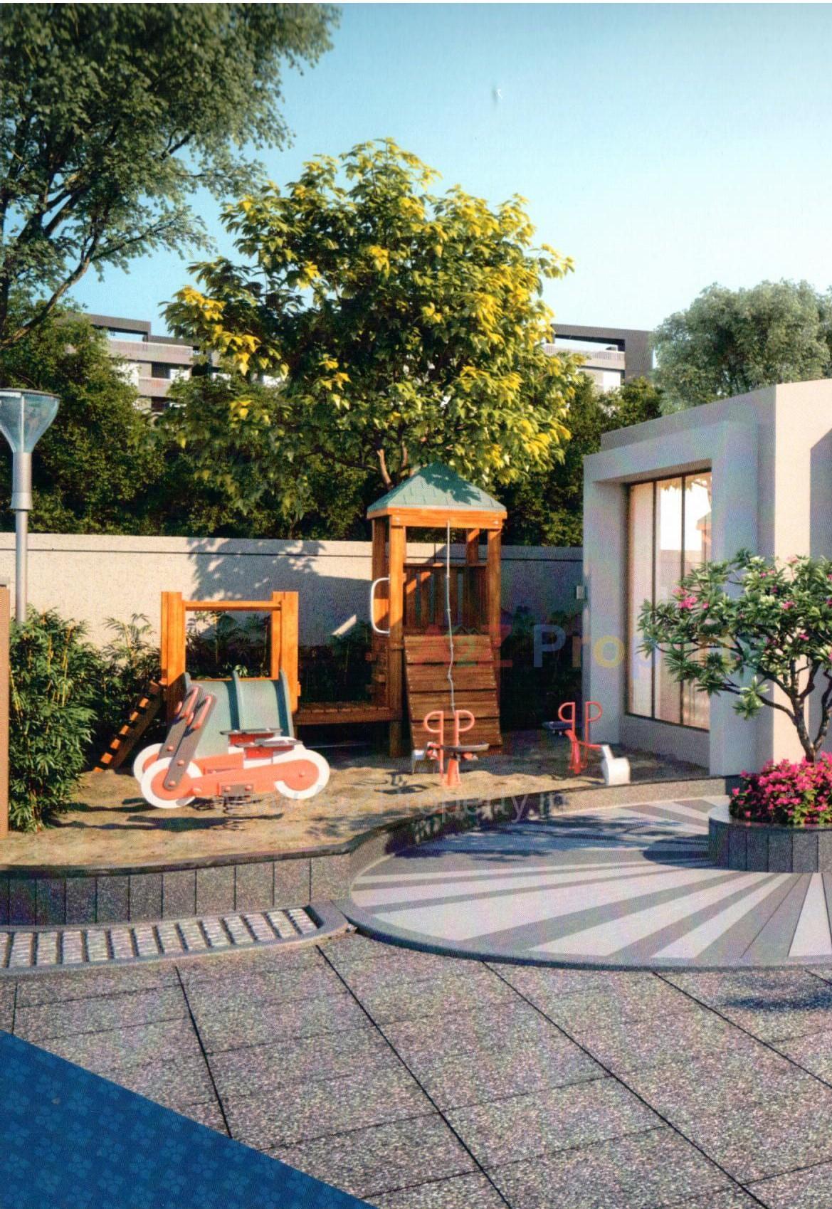 3D Elevation of real estate project Ria Enclave located at Makarpura, Vadodara, Gujarat