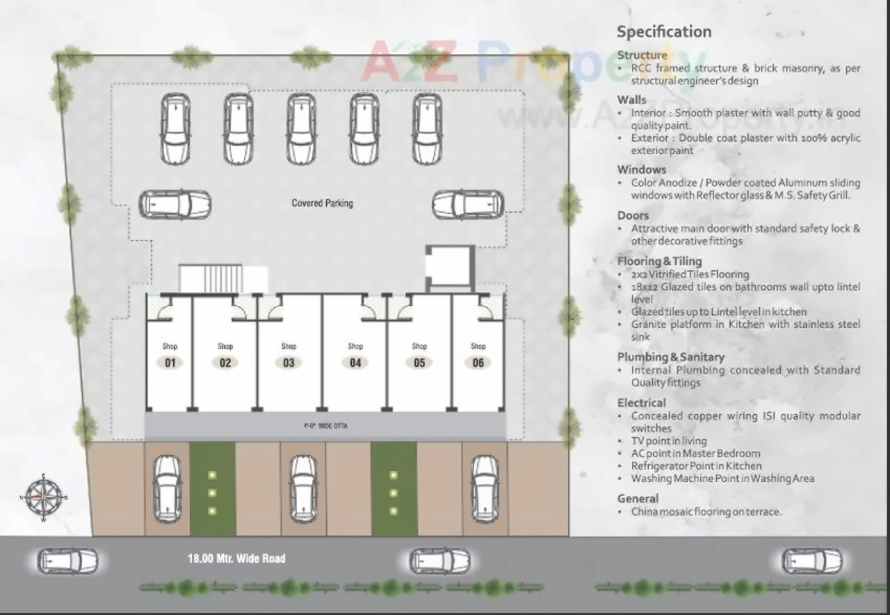 Layout of real estate project Riddhi Residency located at Bopal, Vadodara, Gujarat