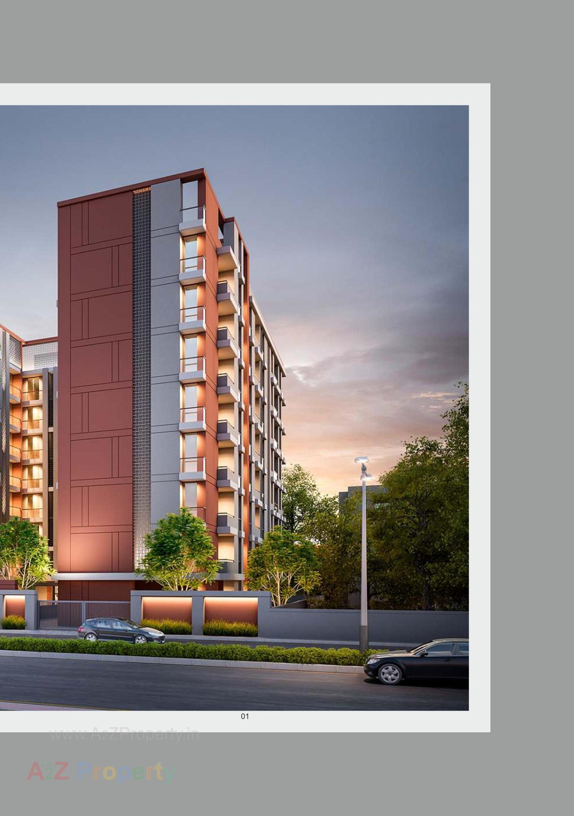 3D Elevation of real estate project Rishikesh Revive located at Saiyad, Vadodara, Gujarat