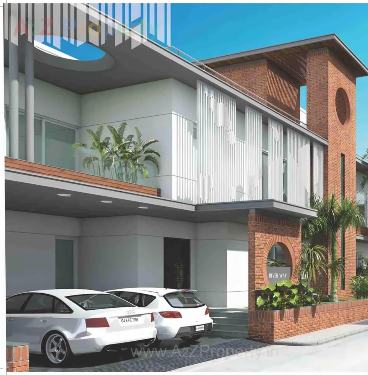 3D Elevation of real estate project Riverway County located at Sevasi, Vadodara, Gujarat