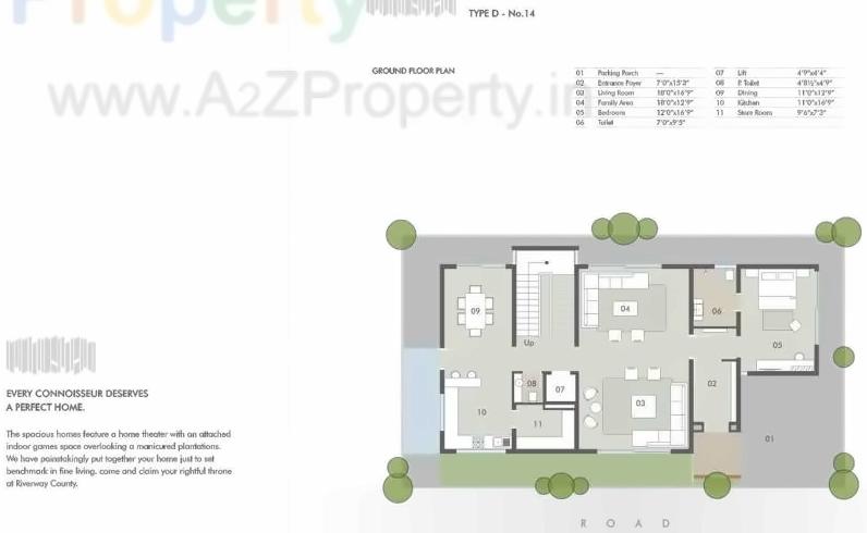 Layout of real estate project Riverway County located at Sevasi, Vadodara, Gujarat