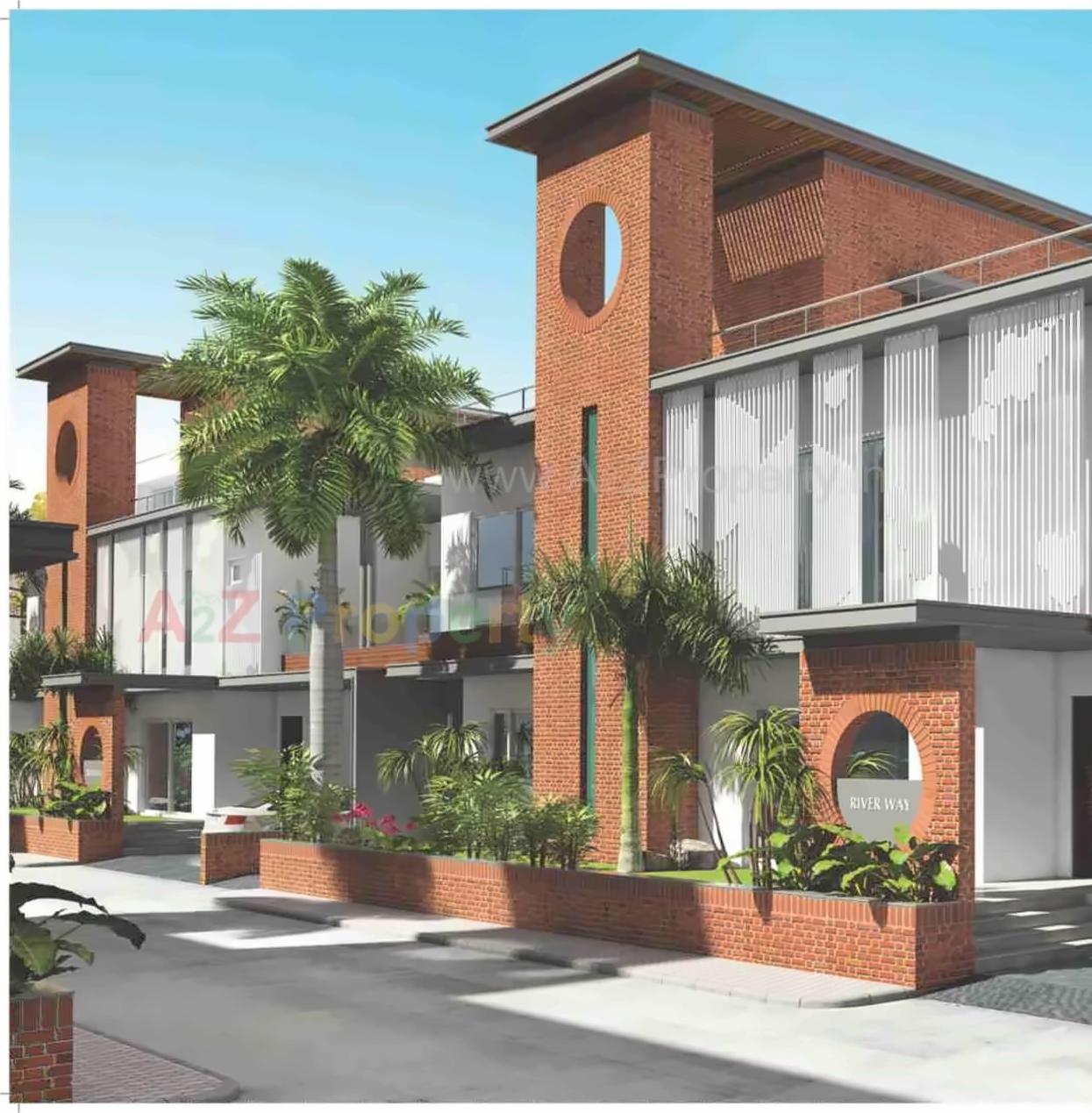 3D Elevation of real estate project Riverway County located at Sevasi, Vadodara, Gujarat