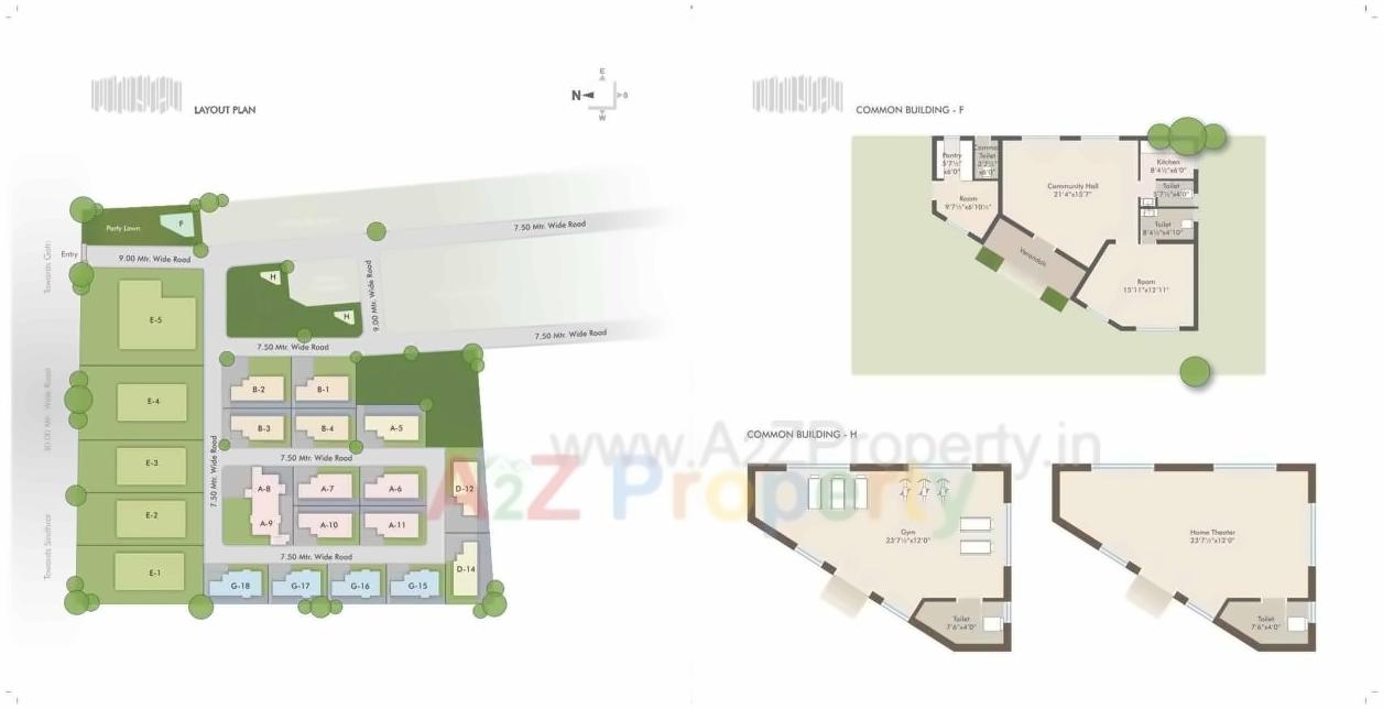Layout of real estate project Riverway County located at Sevasi, Vadodara, Gujarat