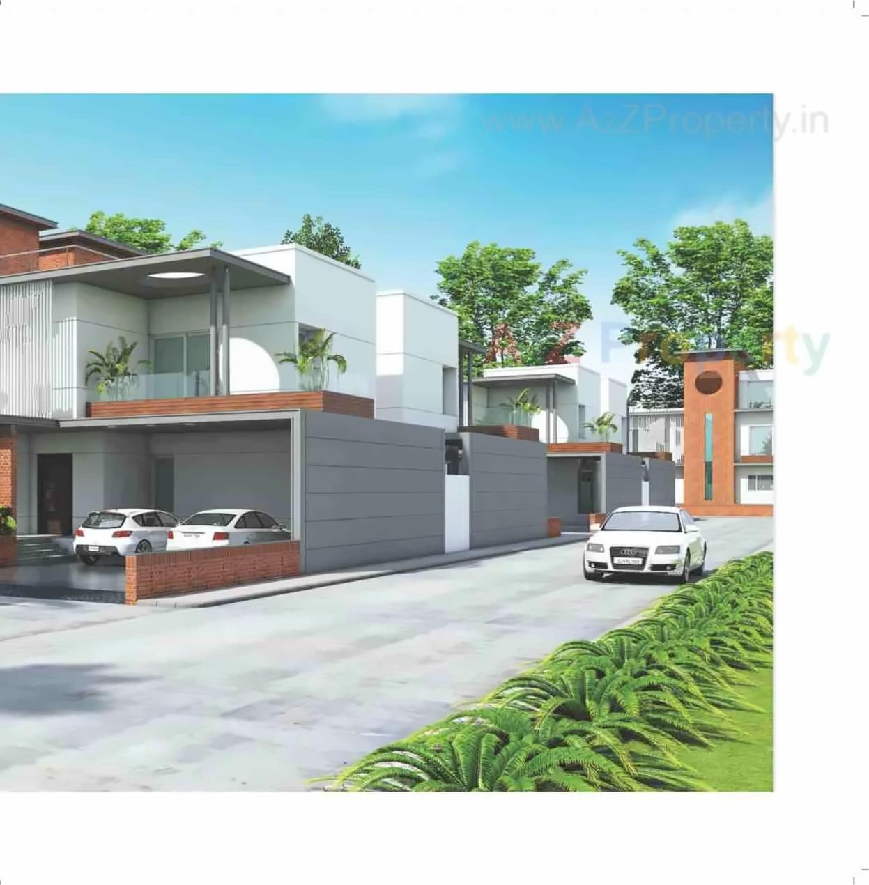 3D Elevation of real estate project Riverway County located at Sevasi, Vadodara, Gujarat