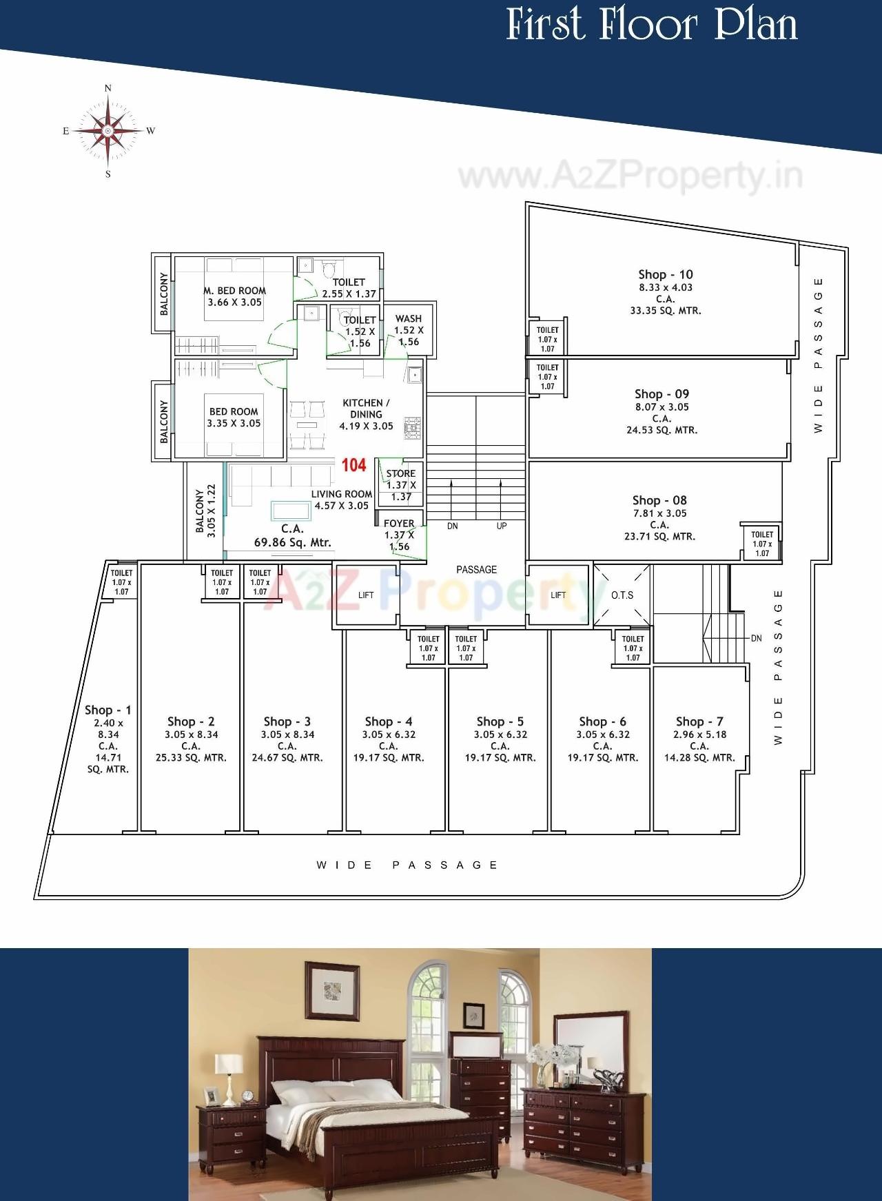 Layout of real estate project Rose Wood located at Bhayli, Vadodara, Gujarat