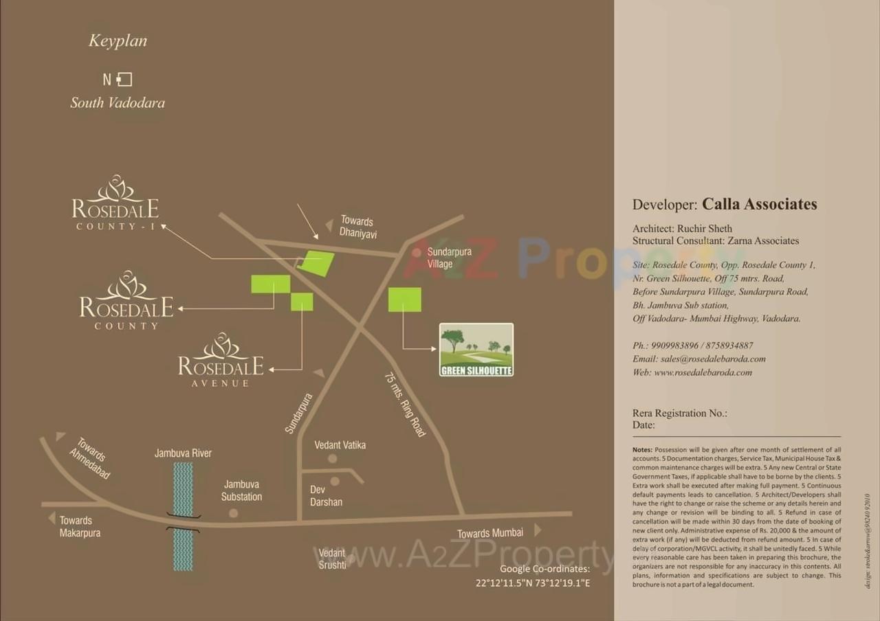  of real estate project Rosedale County located at Dhanyavi, Vadodara, Gujarat