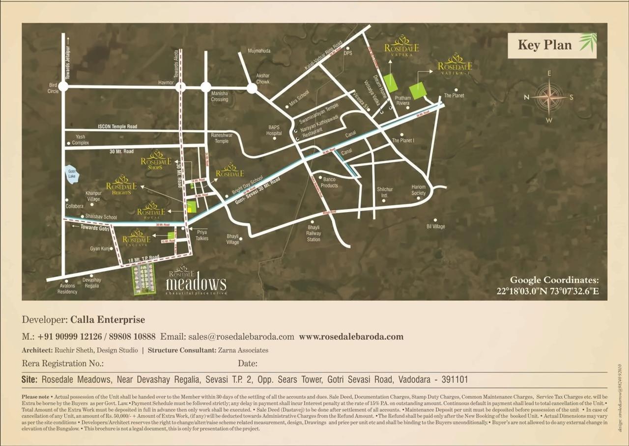 of real estate project Rosedale Meadows located at Sevasi, Vadodara, Gujarat