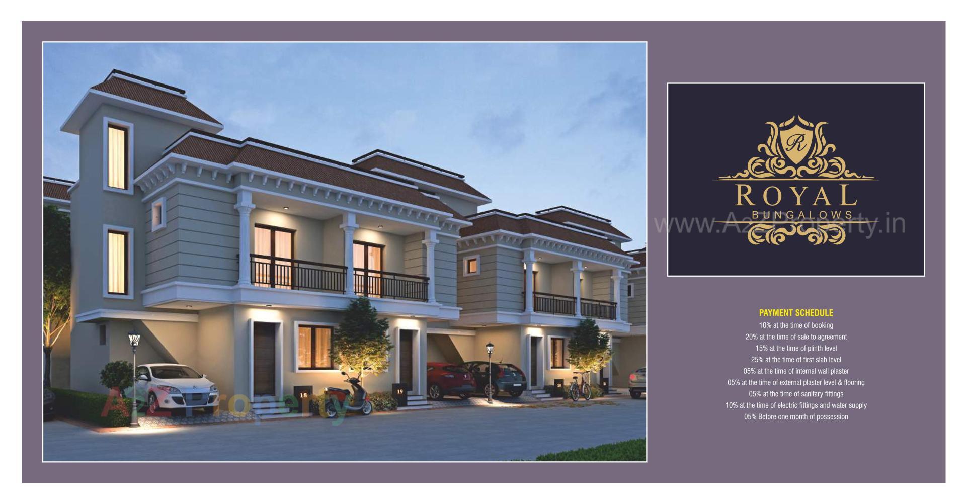 3D Elevation of real estate project Royal Bungalows located at Vora-gamdi, Vadodara, Gujarat