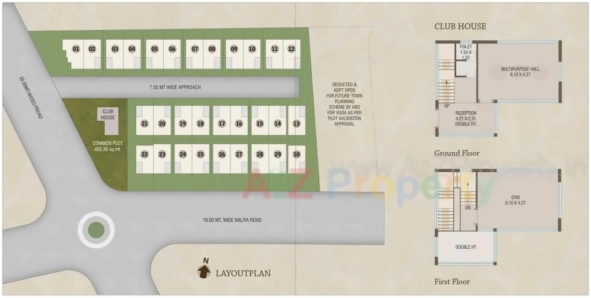 Layout of real estate project Royal Crest located at Bill, Vadodara, Gujarat