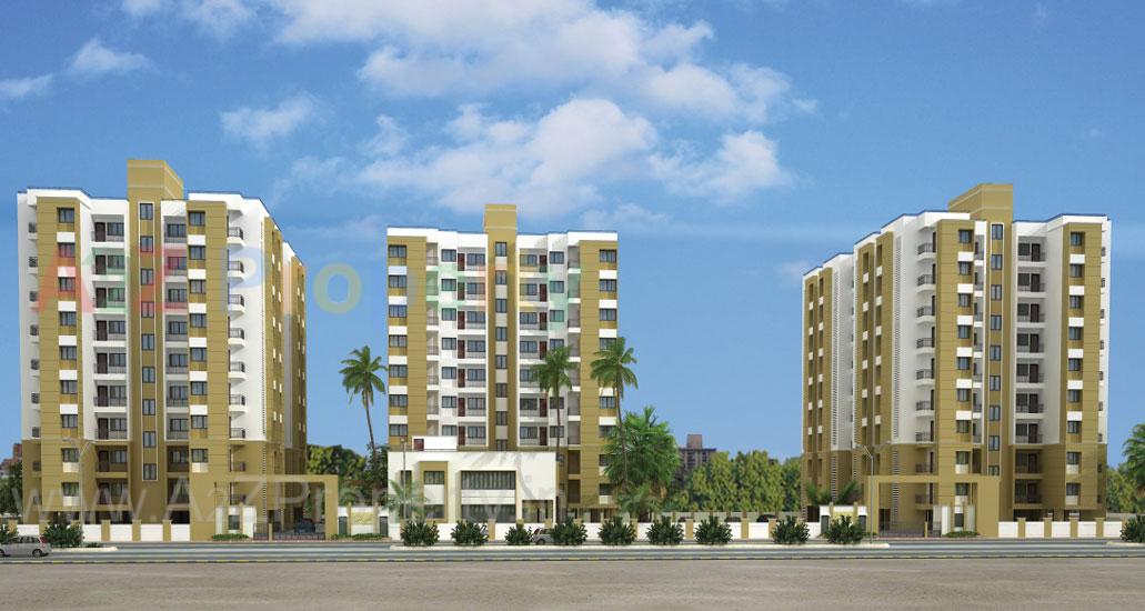 3D Elevation of real estate project Royal Gold located at Bapod, Vadodara, Gujarat