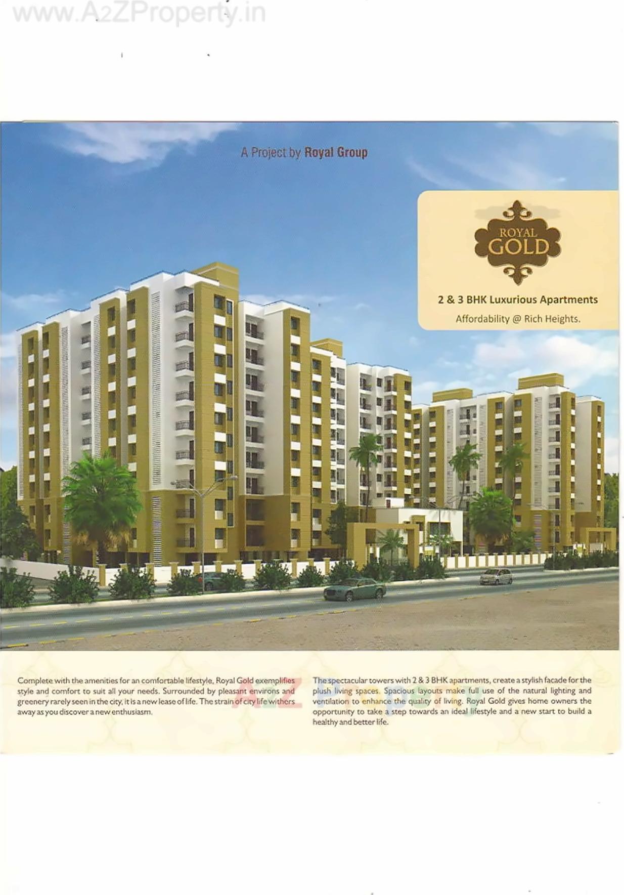 3D Elevation of real estate project Royal Gold located at Bapod, Vadodara, Gujarat