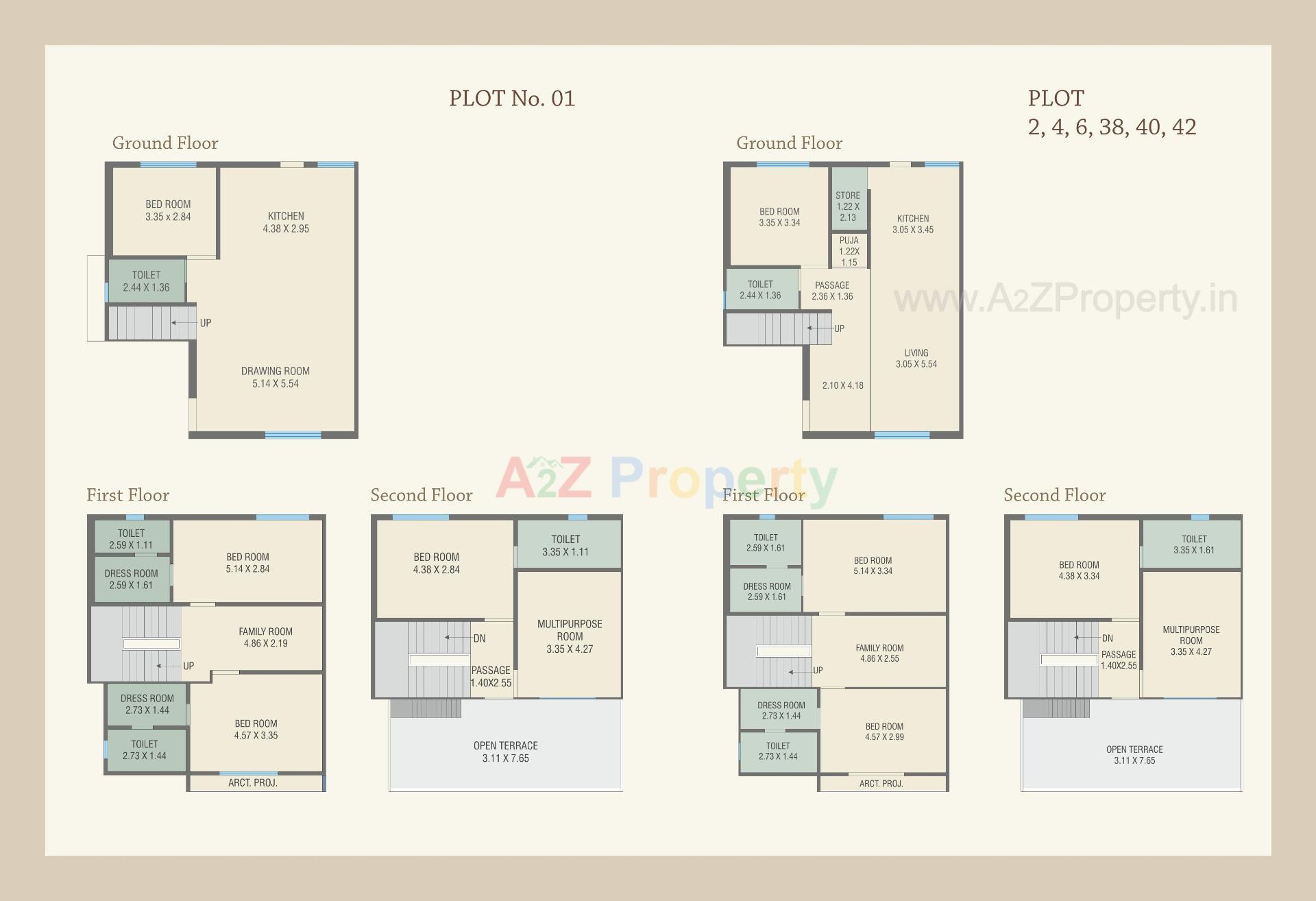 Layout of real estate project Royal Heritage Villa located at Bil, Vadodara, Gujarat