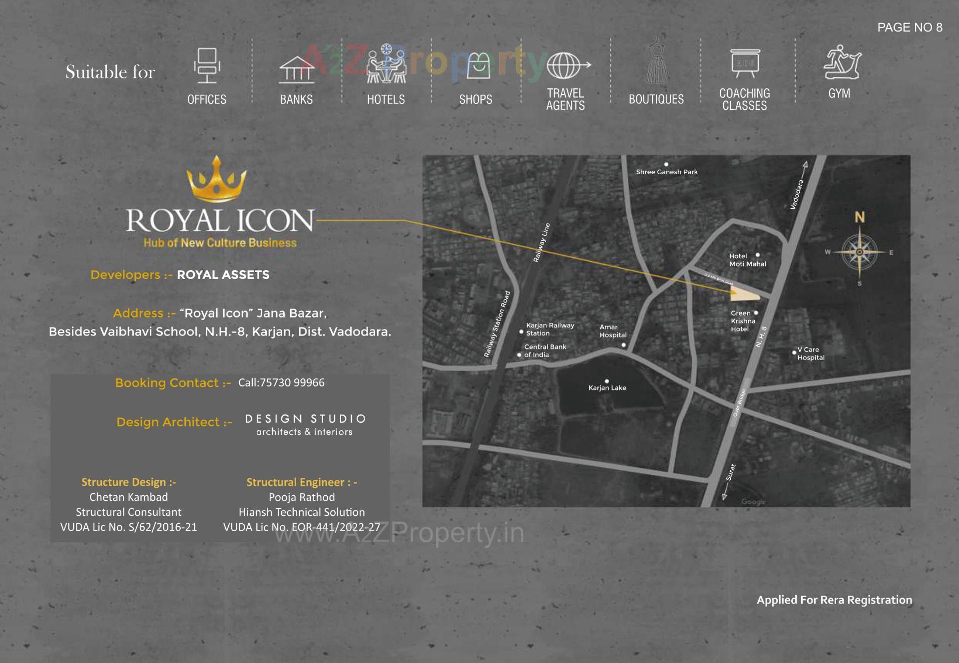  of real estate project Royal Icon located at Karjan, Vadodara, Gujarat