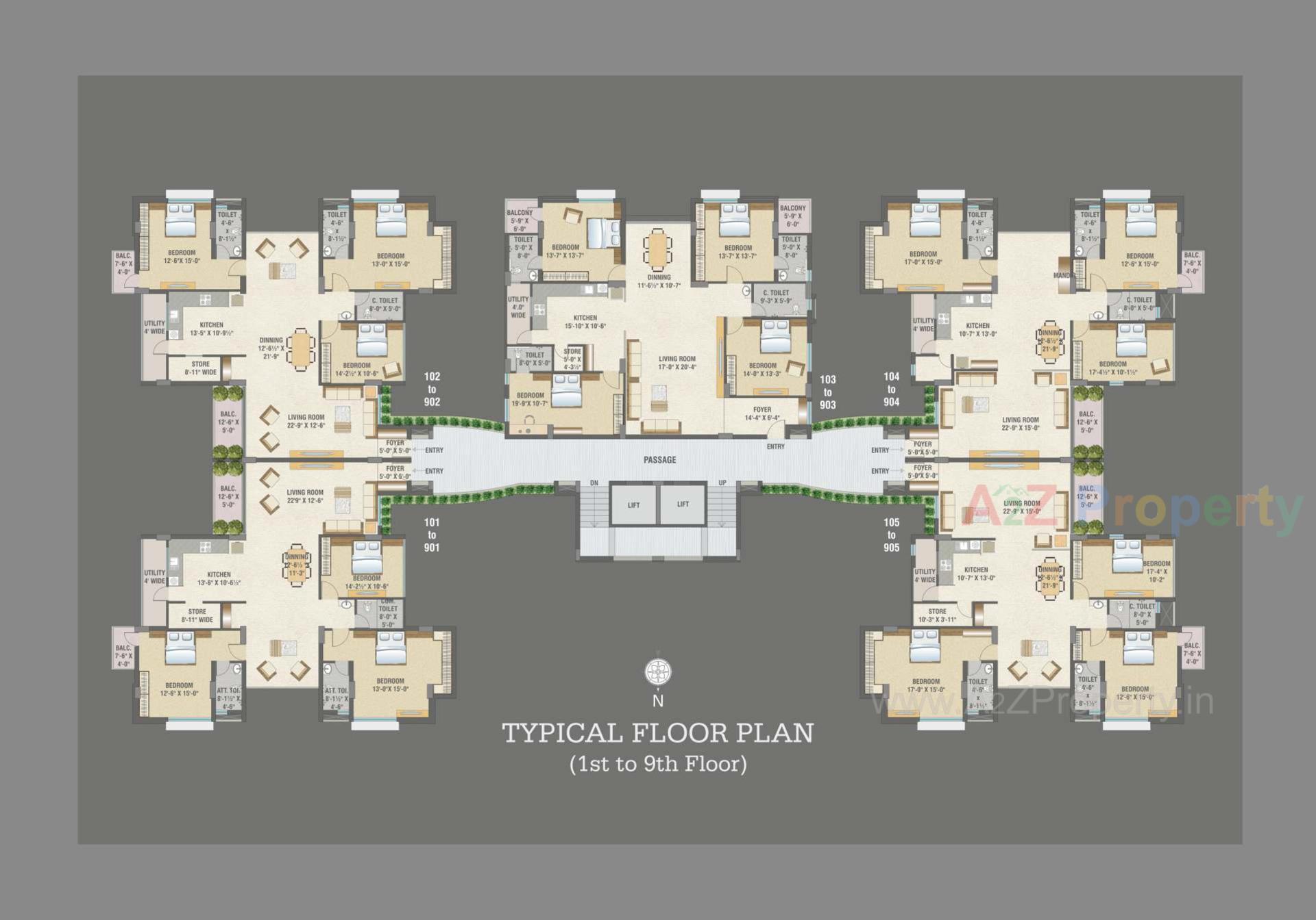 Layout of real estate project Royal Retreat located at Atladra, Vadodara, Gujarat