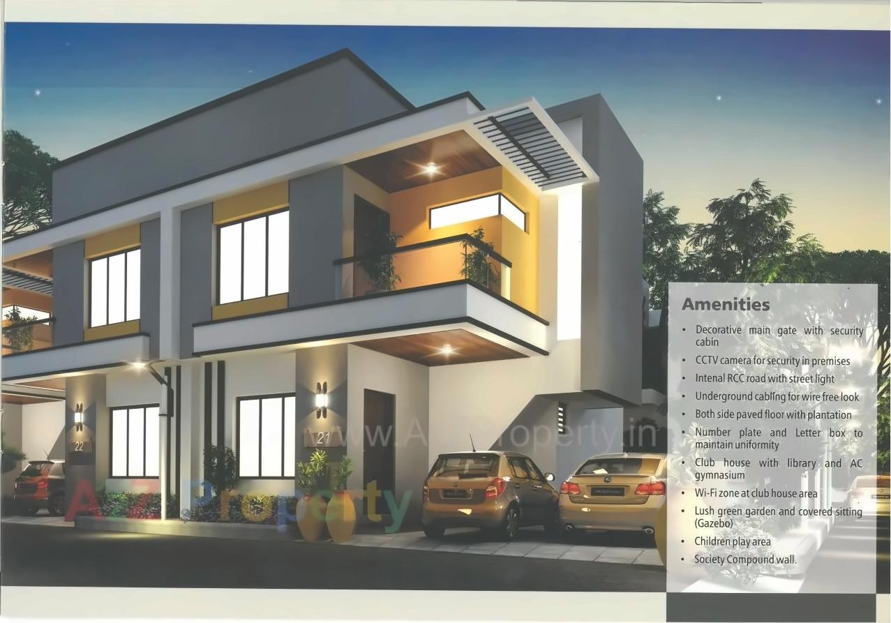 3D Elevation of real estate project Royal Villa located at Jambuva, Vadodara, Gujarat