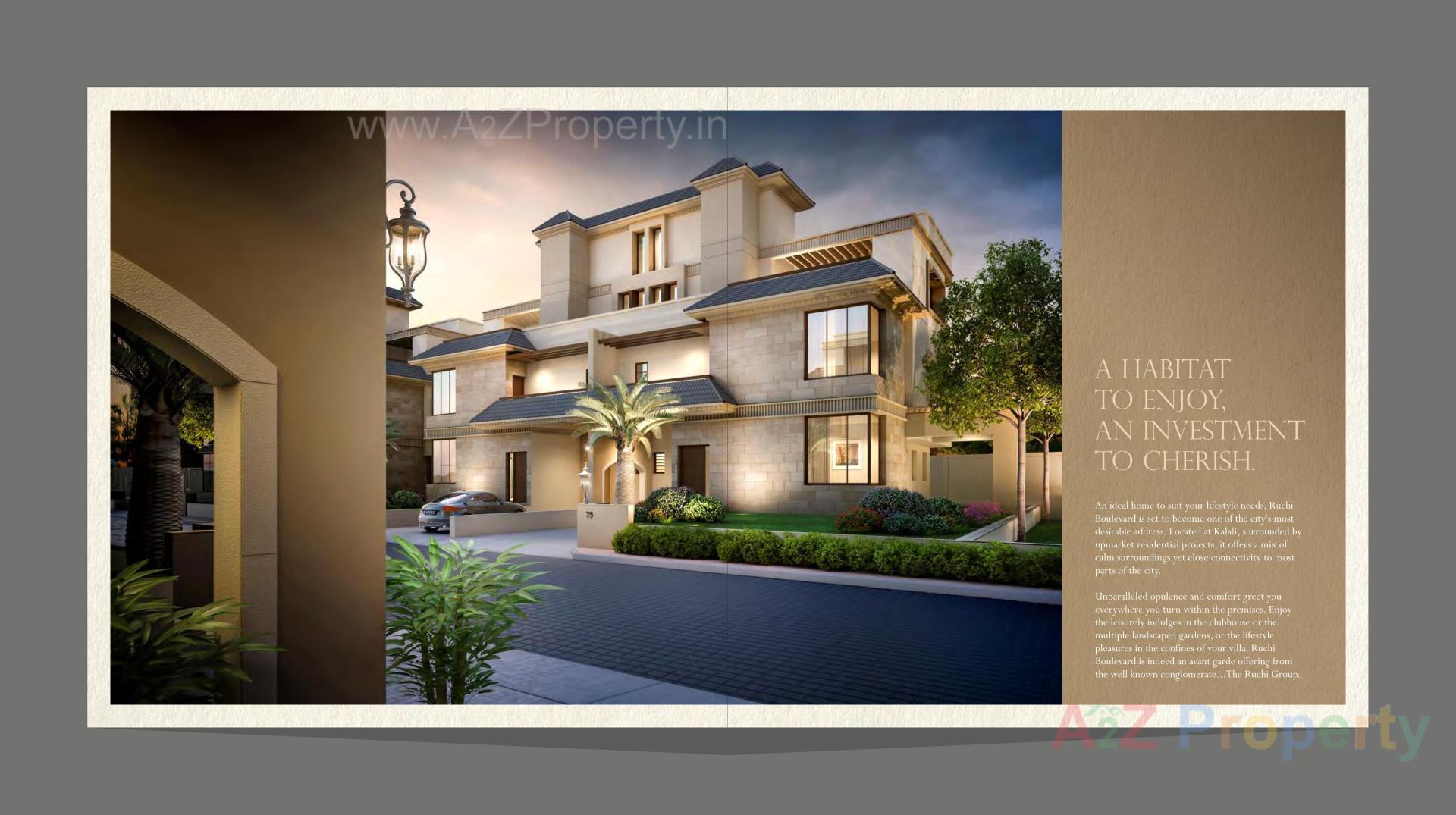3D Elevation of real estate project Ruchi Boulevard located at Kalali, Vadodara, Gujarat