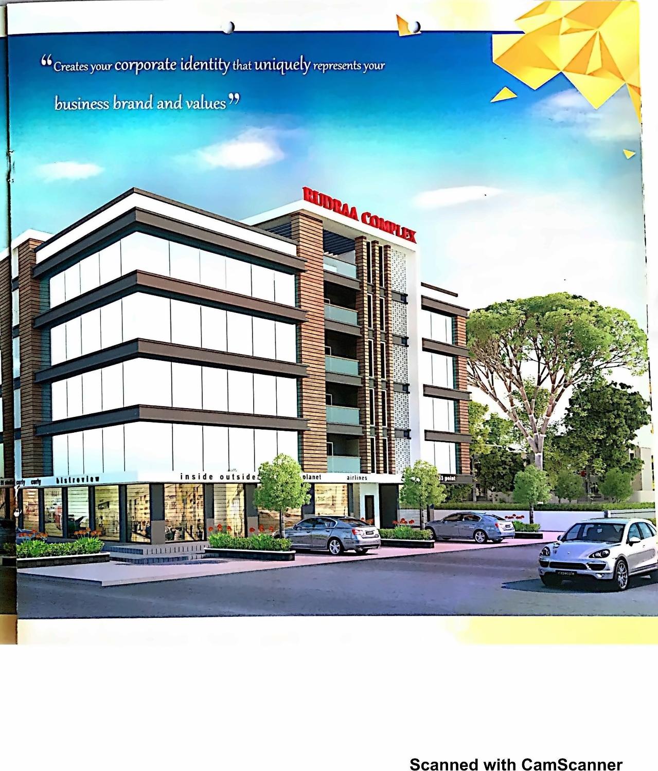 3D Elevation of real estate project Rudraa Complex located at Nimeta, Vadodara, Gujarat