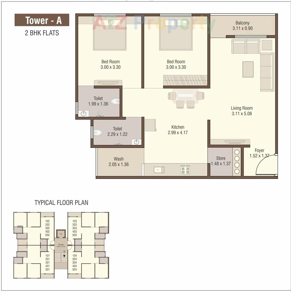 Layout of real estate project Rudraksh Elegance located at Bapod, Vadodara, Gujarat