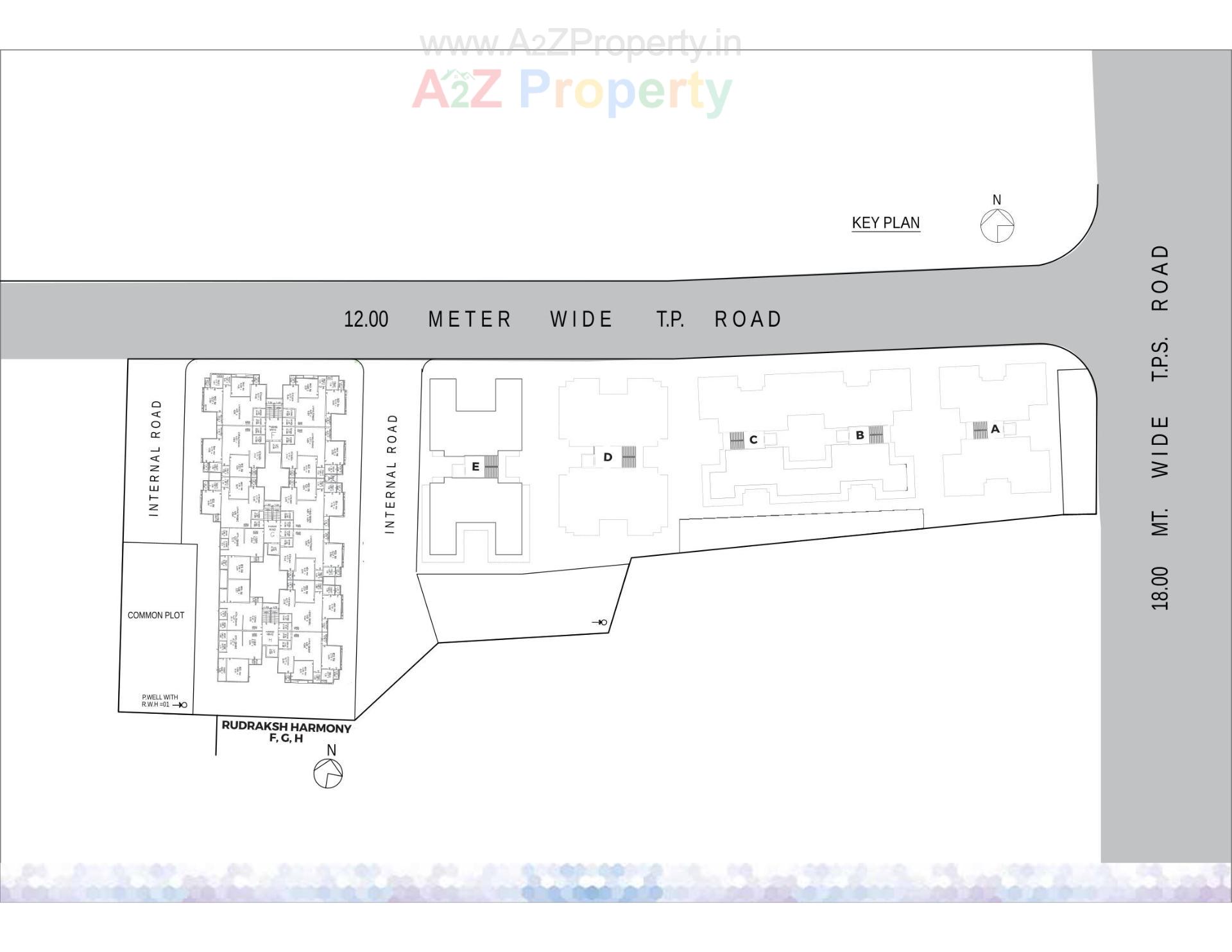 Layout of real estate project Rudraksh Harmony located at Channi, Vadodara, Gujarat