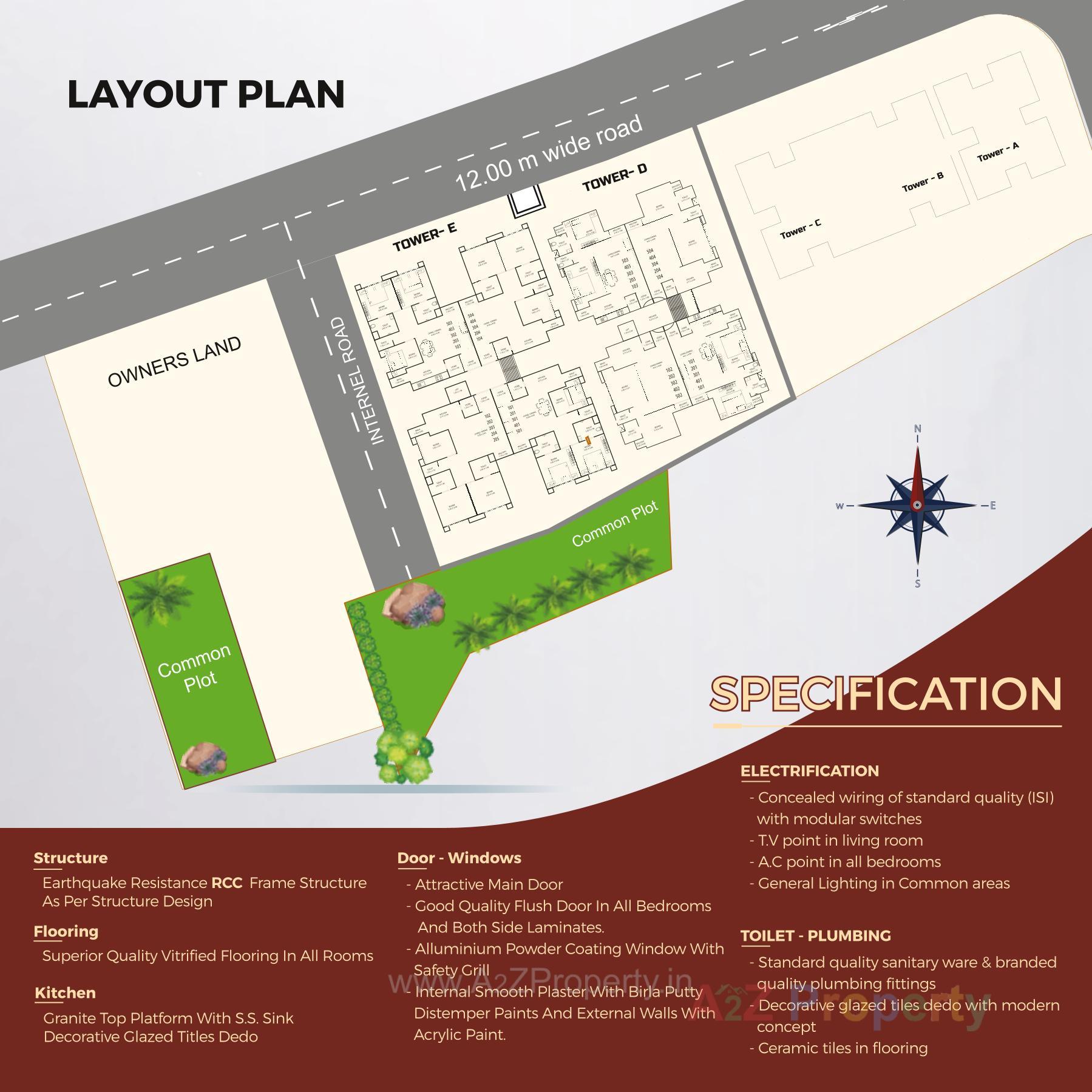 Layout of real estate project Rudraksh Heritage located at Chani, Vadodara, Gujarat