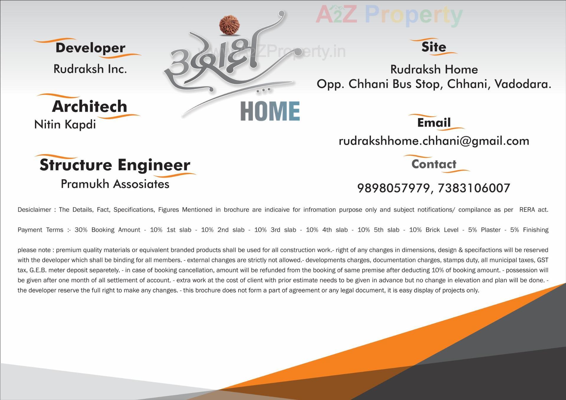 of real estate project Rudraksh Home located at Chhani, Vadodara, Gujarat
