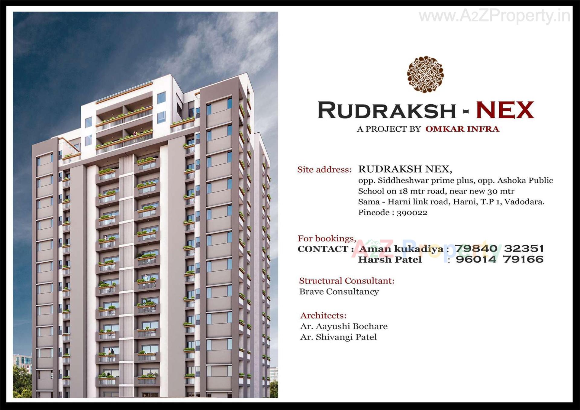 3D Elevation of real estate project Rudraksh Nex located at Harni, Vadodara, Gujarat