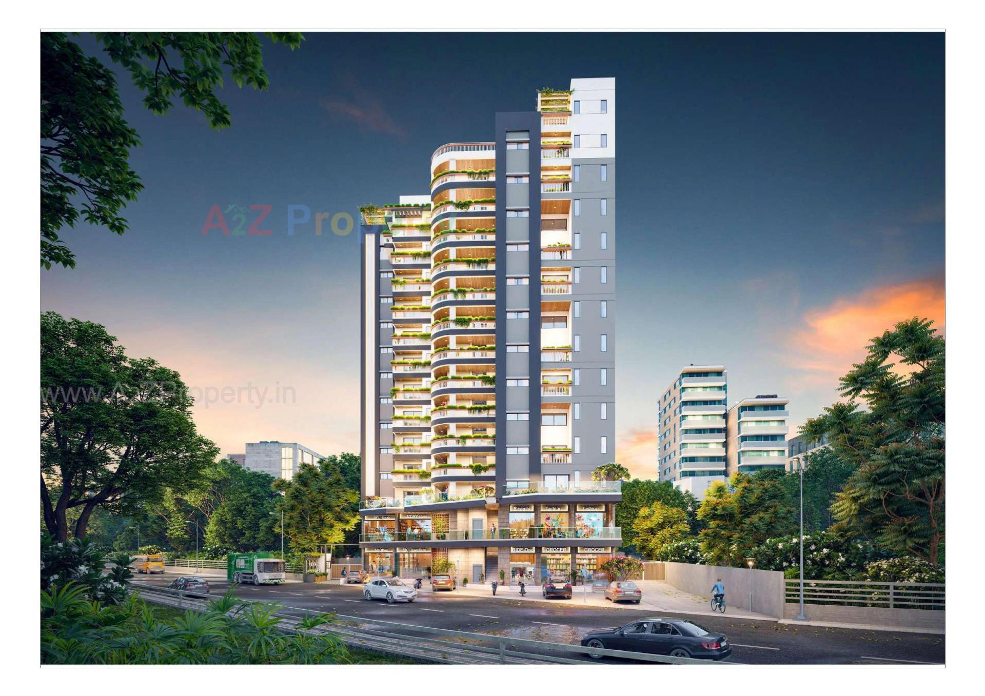 3D Elevation of real estate project Rudraksh Nex located at Harni, Vadodara, Gujarat