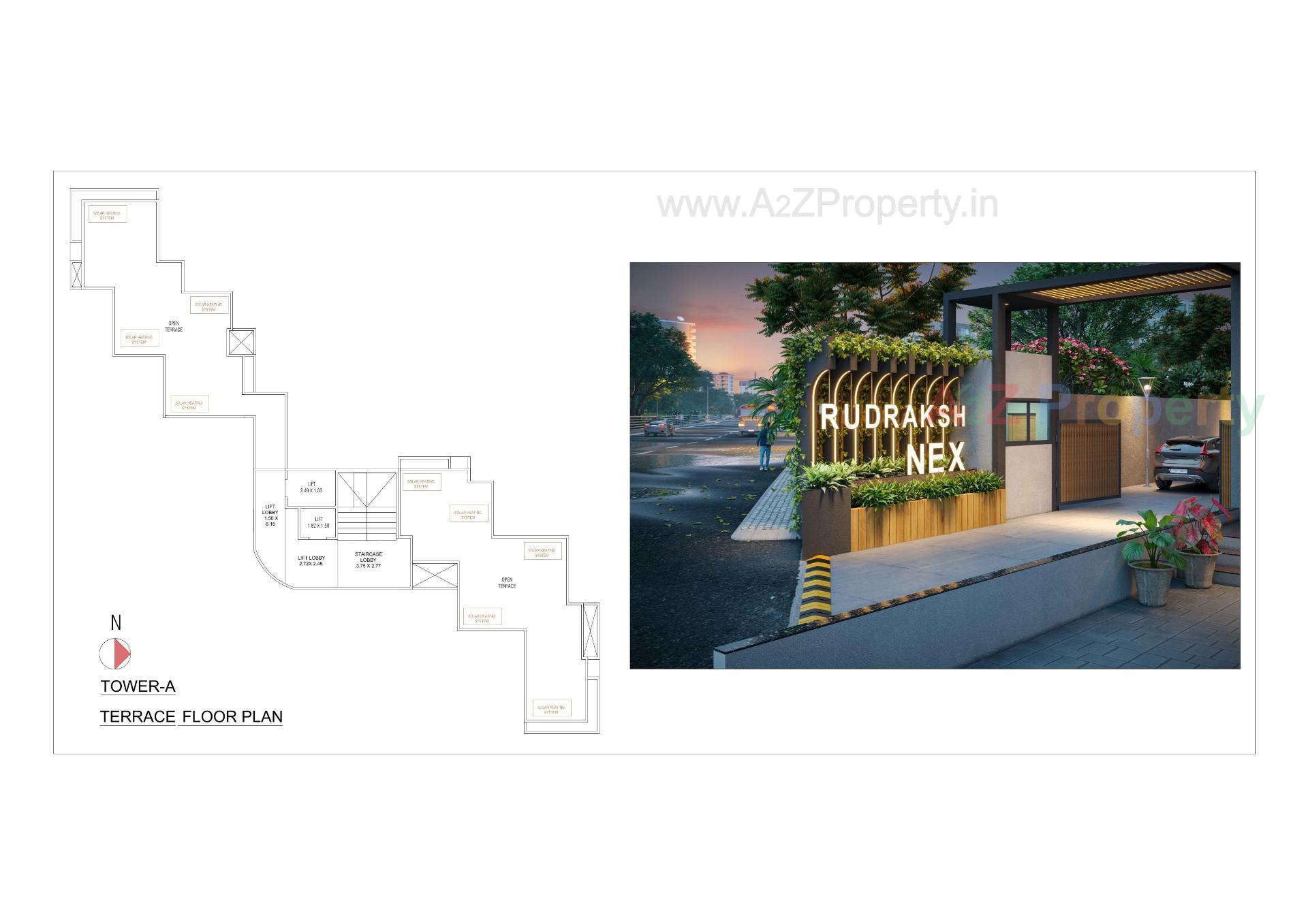 Layout of real estate project Rudraksh Nex located at Harni, Vadodara, Gujarat