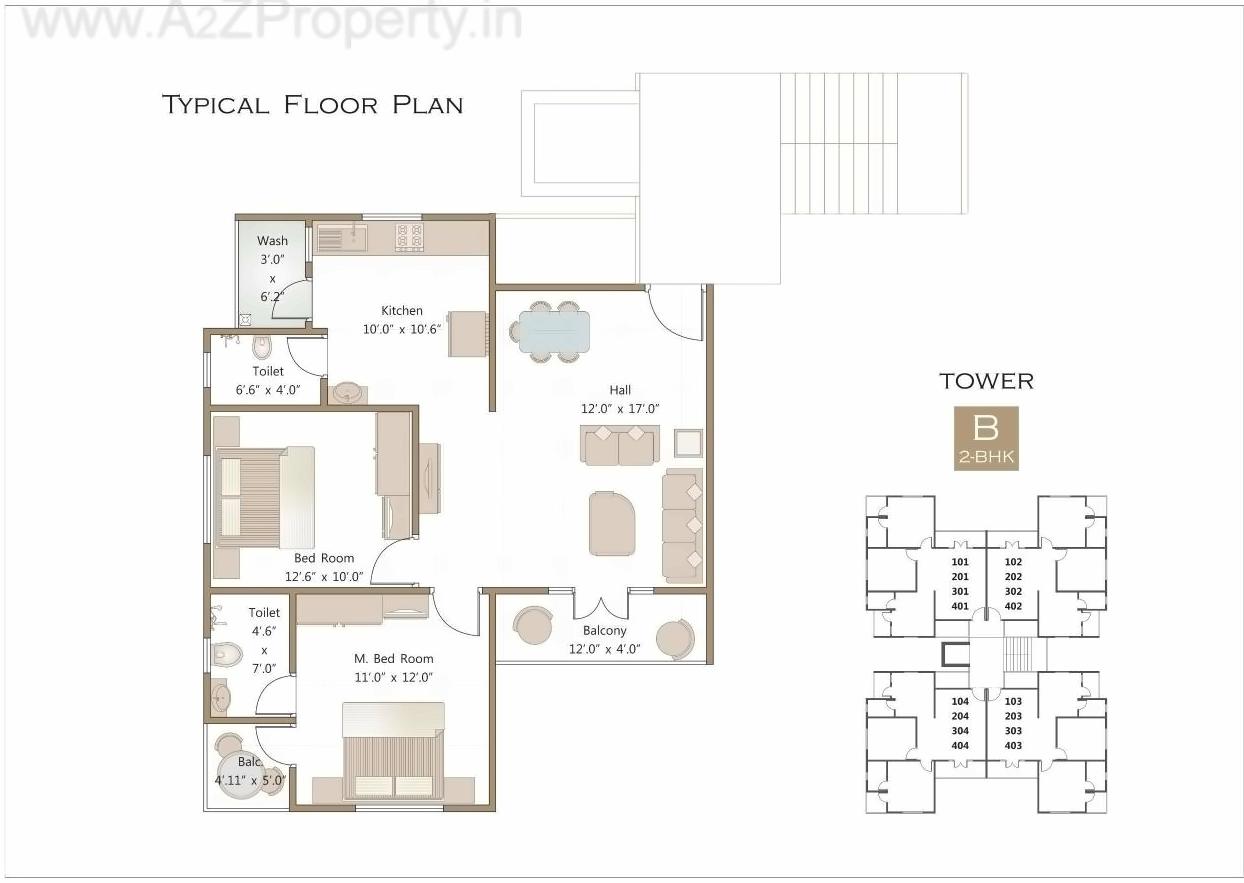 Layout of real estate project Rudraksh Rivera located at Vadodara, Vadodara, Gujarat