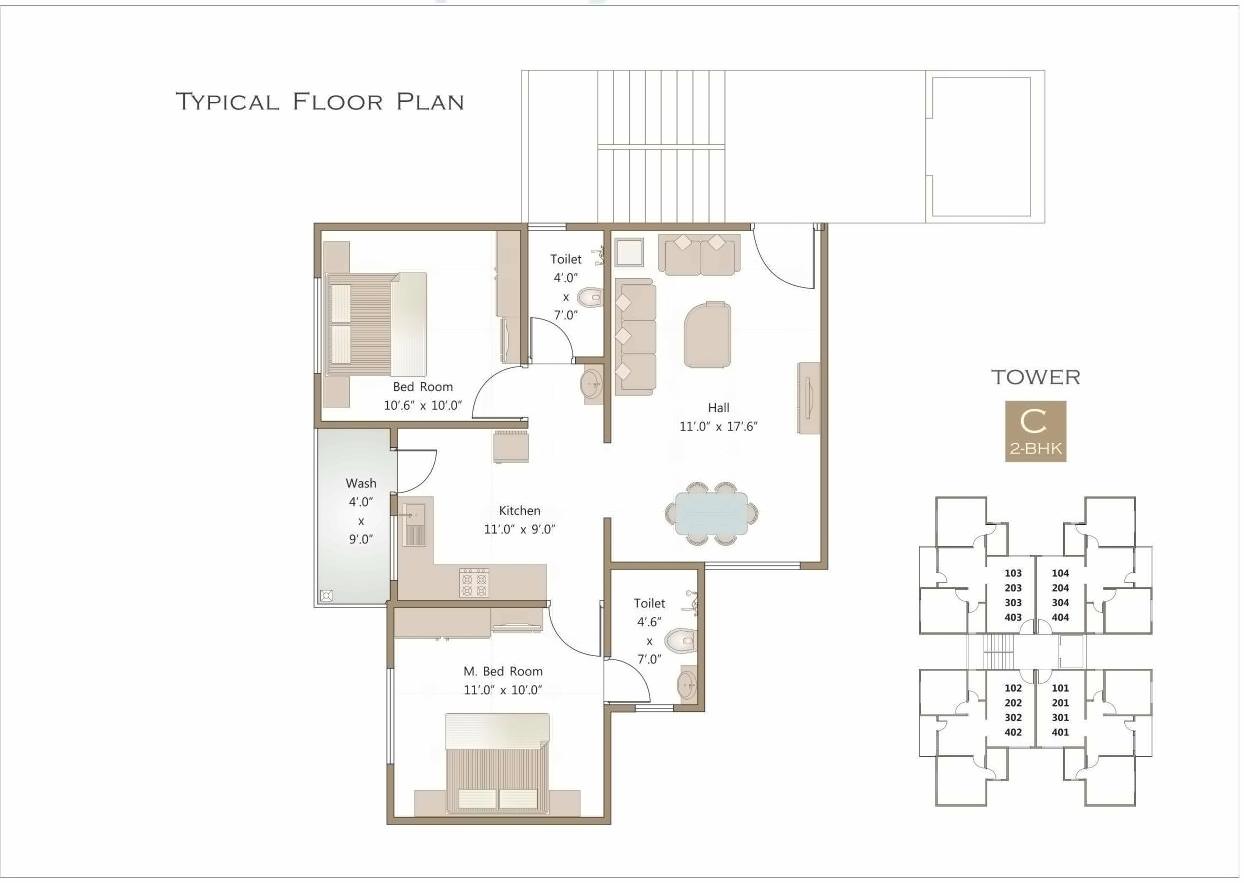 Layout of real estate project Rudraksh Rivera located at Vadodara, Vadodara, Gujarat