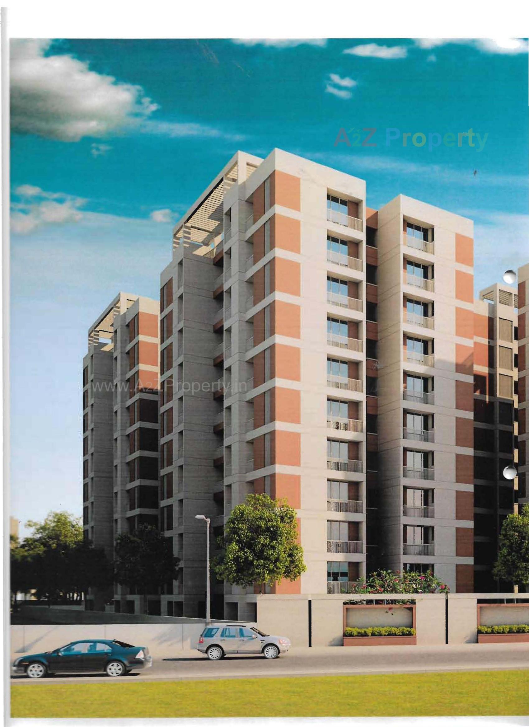 3D Elevation of real estate project Rudraksh Skyline located at Chhani, Vadodara, Gujarat
