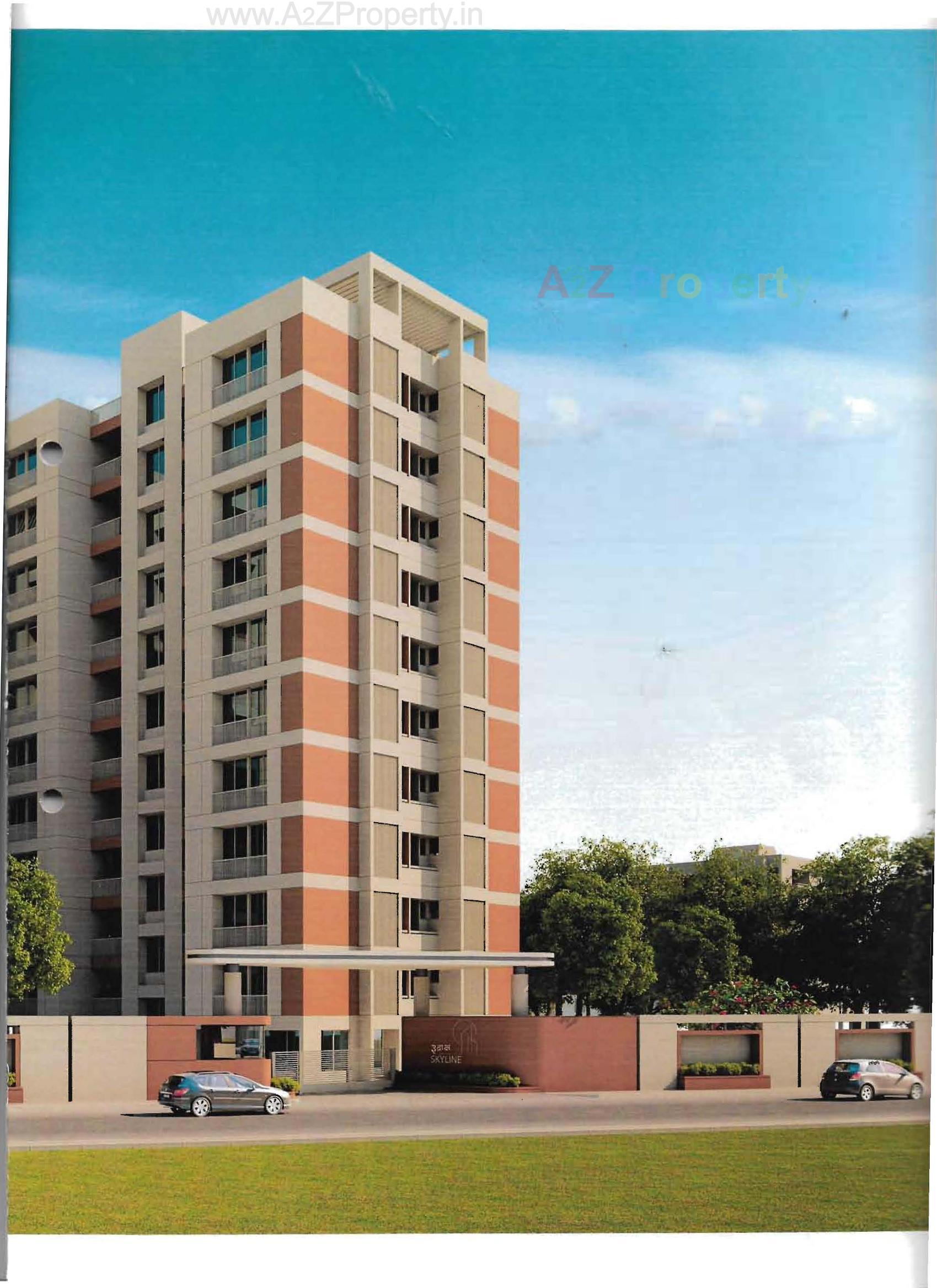 3D Elevation of real estate project Rudraksh Skyline located at Chhani, Vadodara, Gujarat