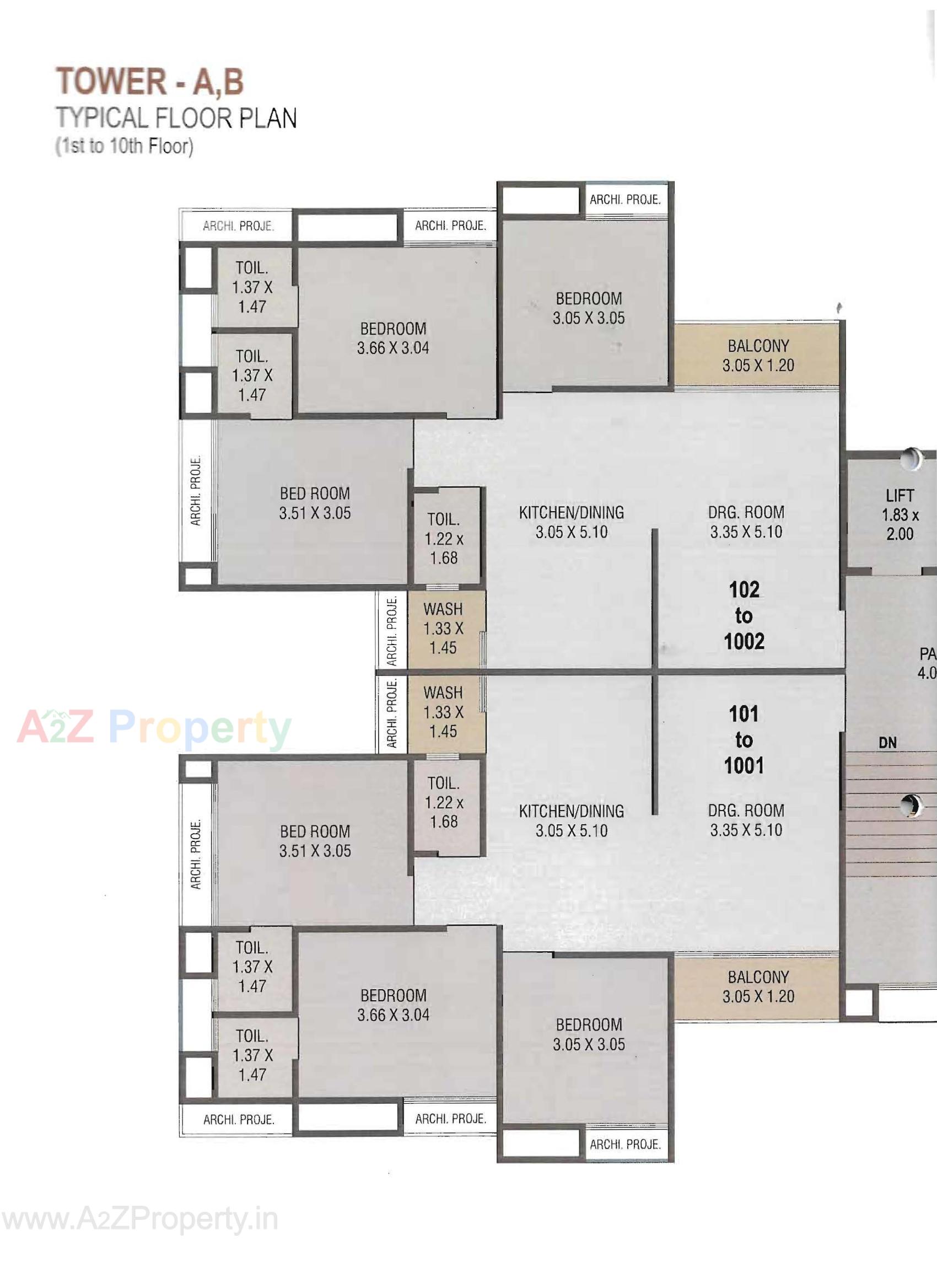 Layout of real estate project Rudraksh Skyline located at Chhani, Vadodara, Gujarat