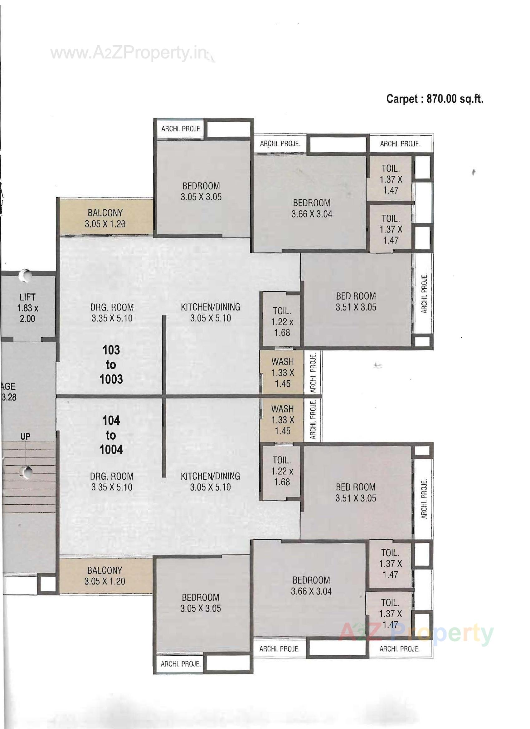 Layout of real estate project Rudraksh Skyline located at Chhani, Vadodara, Gujarat