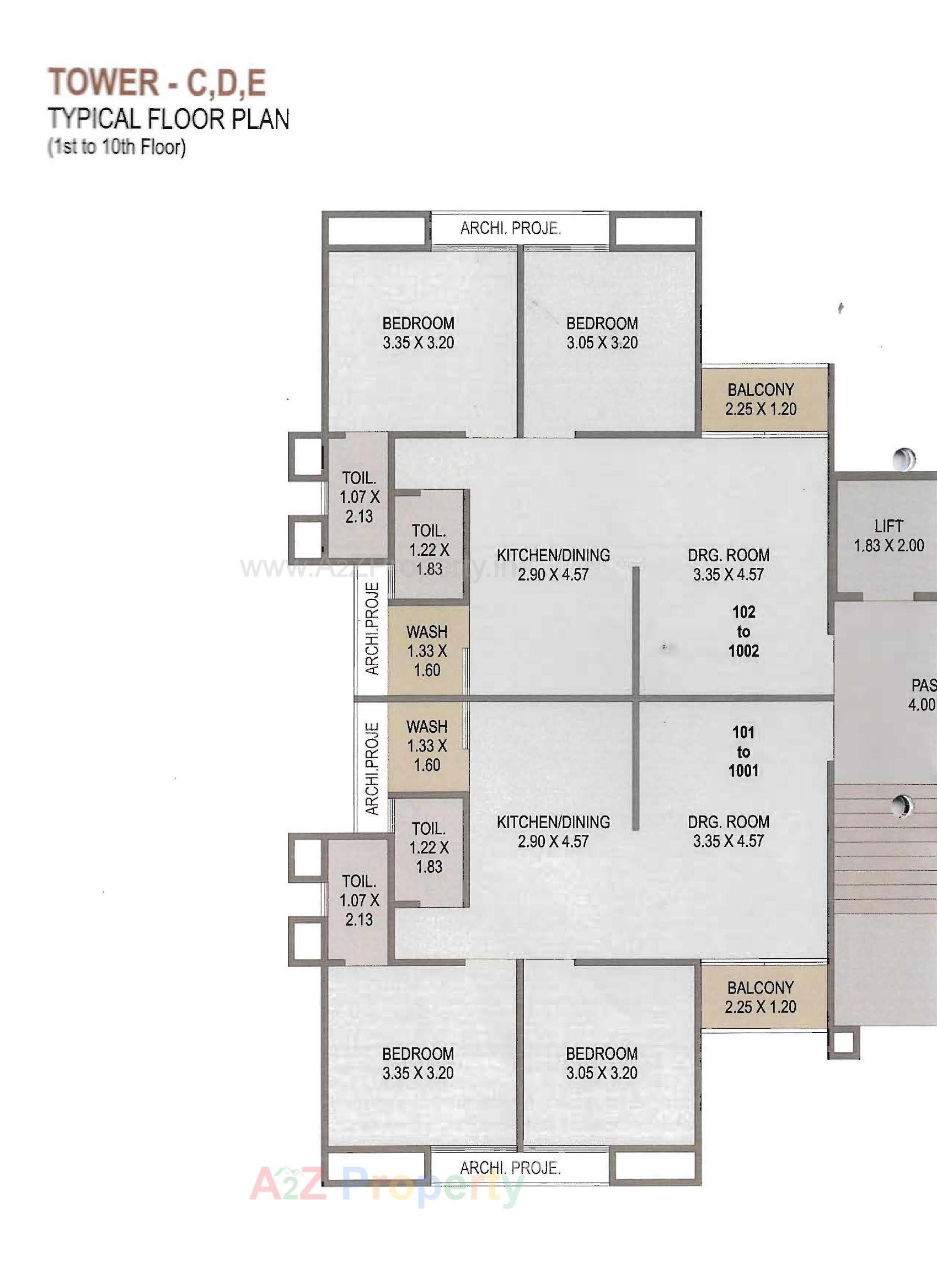 Layout of real estate project Rudraksh Skyline located at Chhani, Vadodara, Gujarat