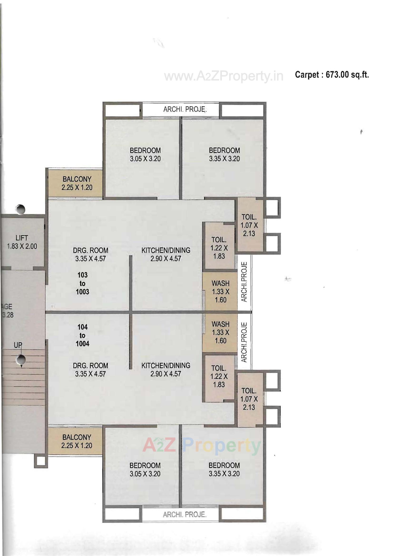 Layout of real estate project Rudraksh Skyline located at Chhani, Vadodara, Gujarat