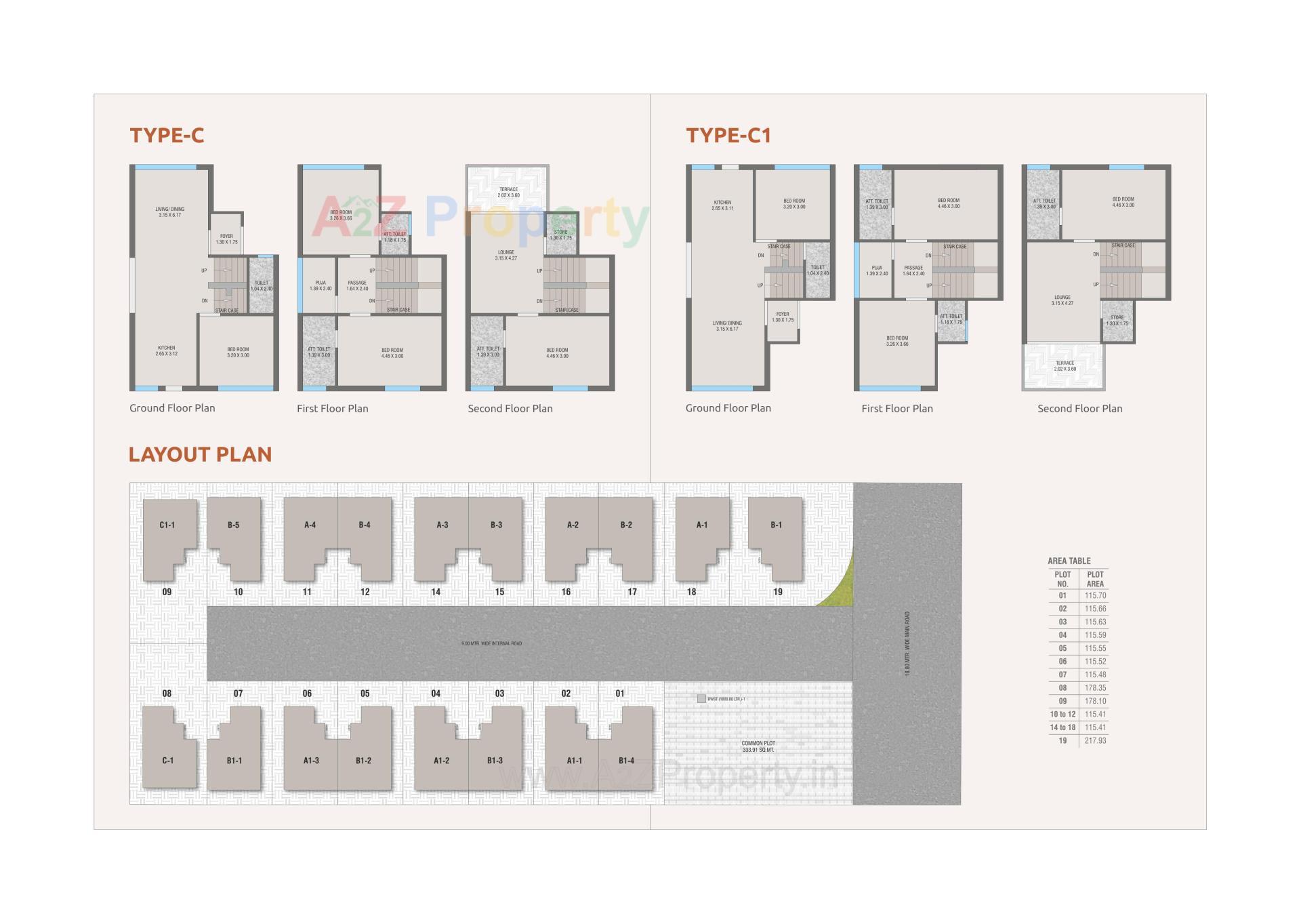 Layout of real estate project Rudraksh Villa located at Chhani, Vadodara, Gujarat