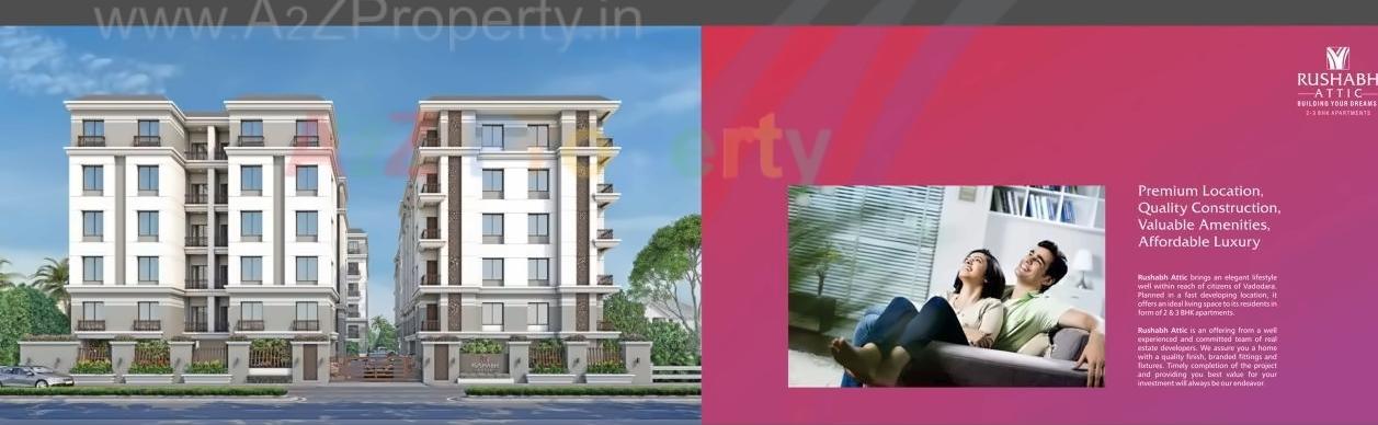 3D Elevation of real estate project Rushabh Attic located at Tandalaja, Vadodara, Gujarat