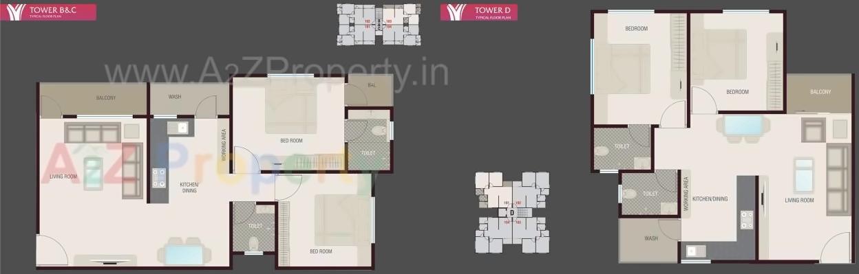 Layout of real estate project Rushabh Attic located at Tandalaja, Vadodara, Gujarat