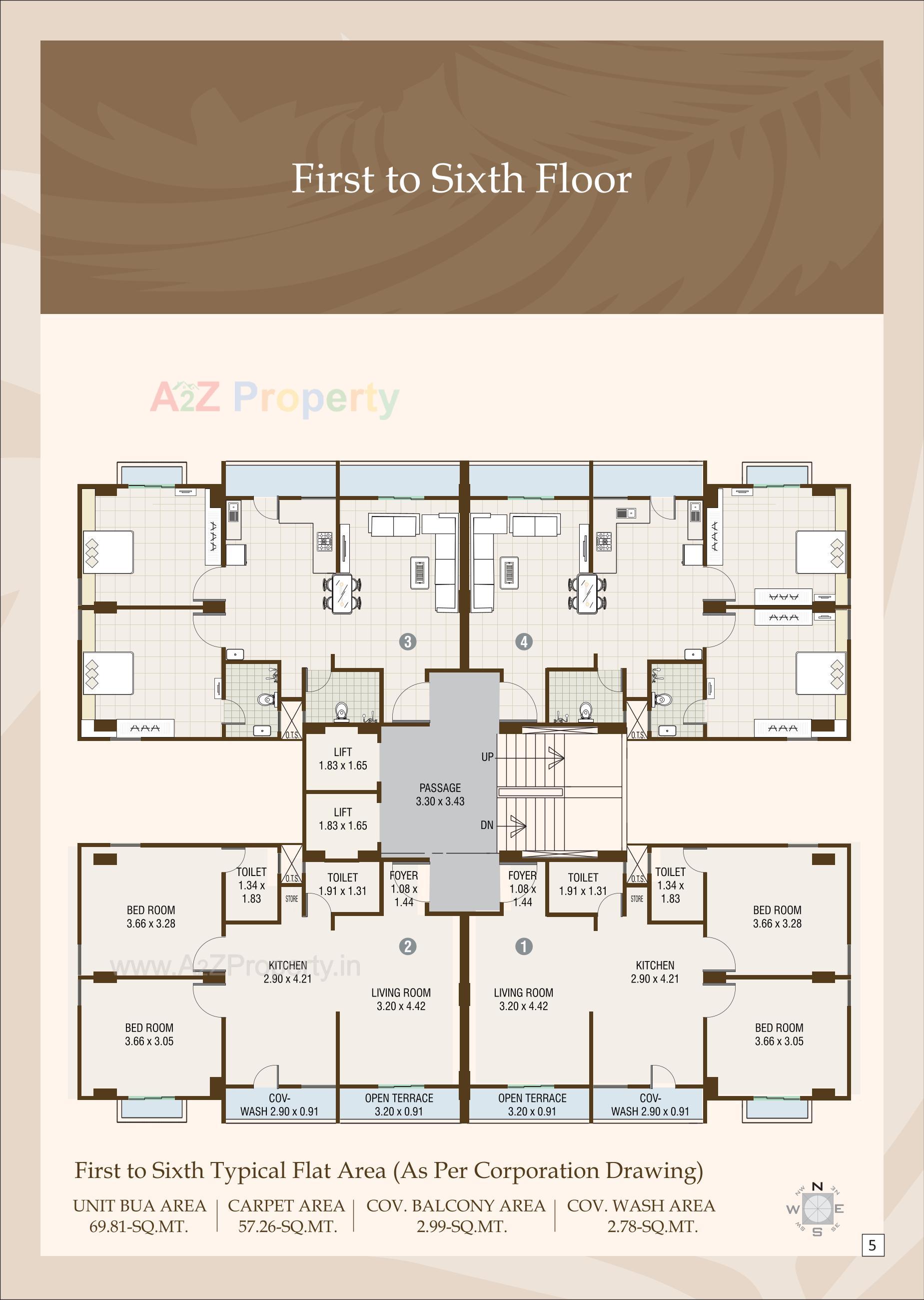 Layout of real estate project Rutu Orchid located at Vadodara, Vadodara, Gujarat