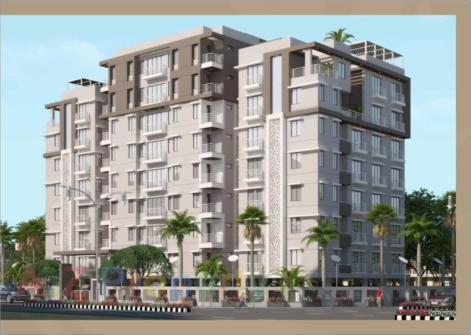 3D Elevation of real estate project Rutu Silver located at Manjalpur, Vadodara, Gujarat