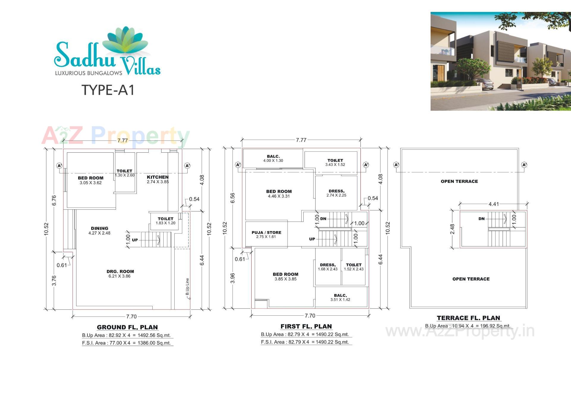 Layout of real estate project Sadhu Villas located at Vadodara, Vadodara, Gujarat