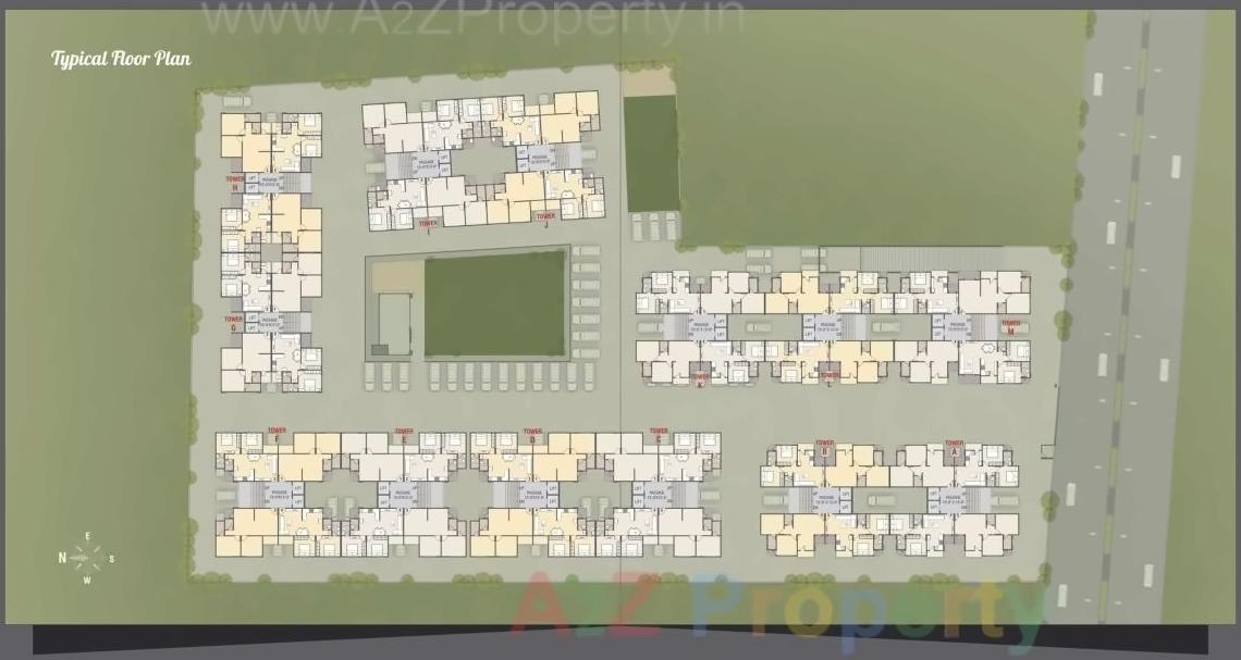 Layout of real estate project Safal Iris located at Atladara, Vadodara, Gujarat